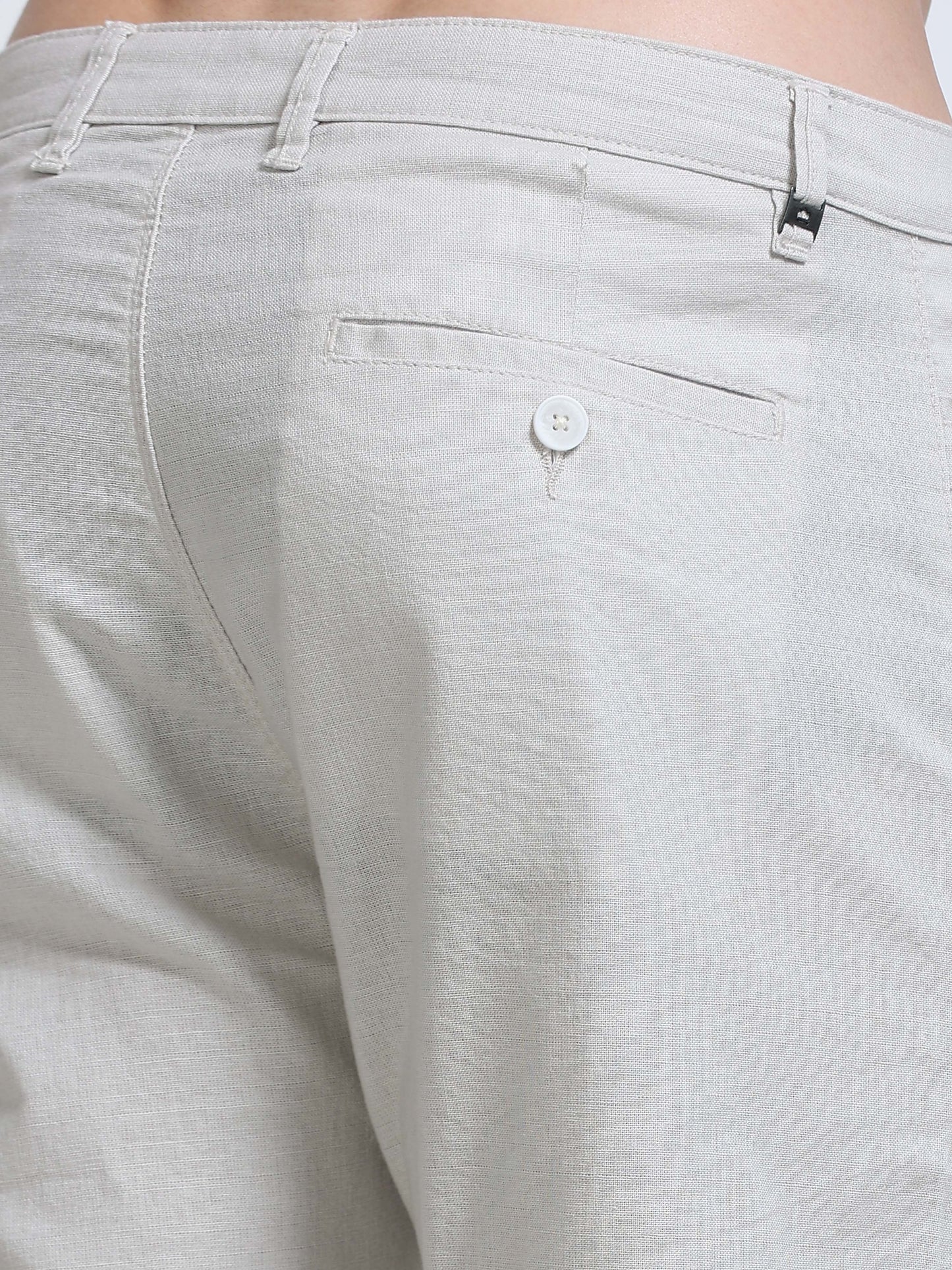 Raw Linen Pants - White