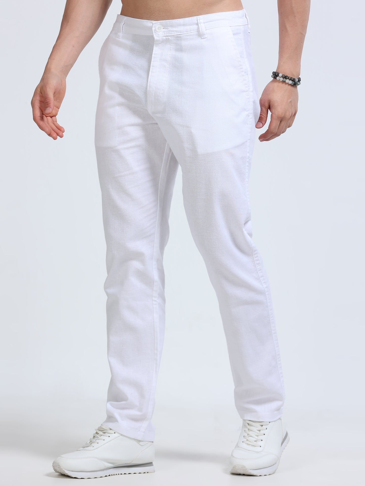 Raw Linen Pants - Off White