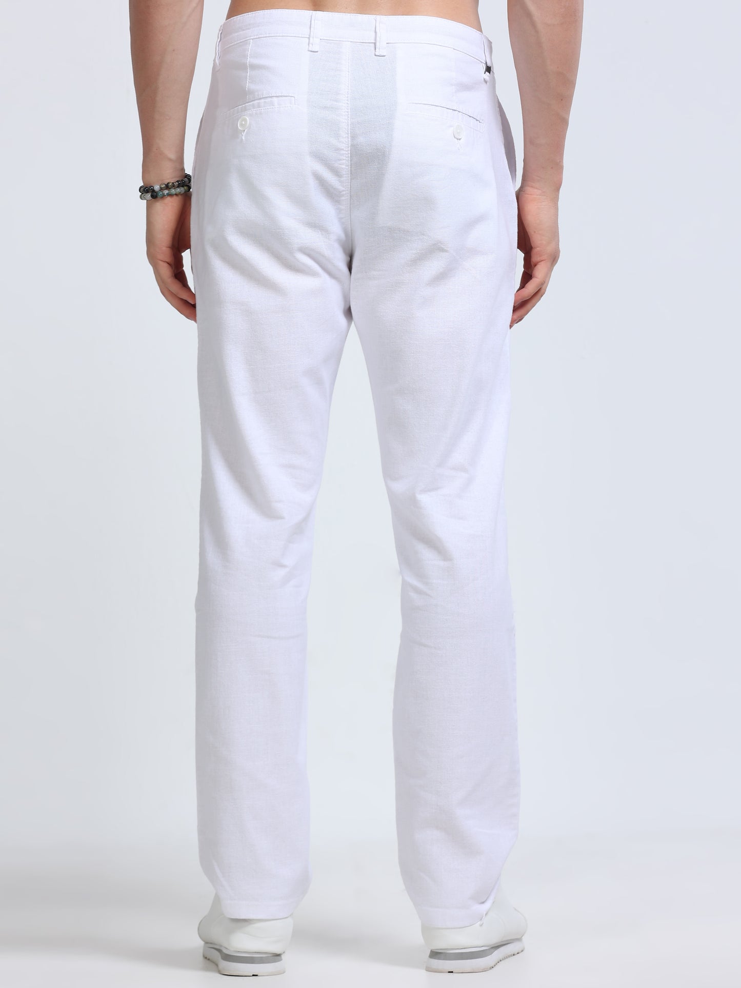 Raw Linen Pants - Off White