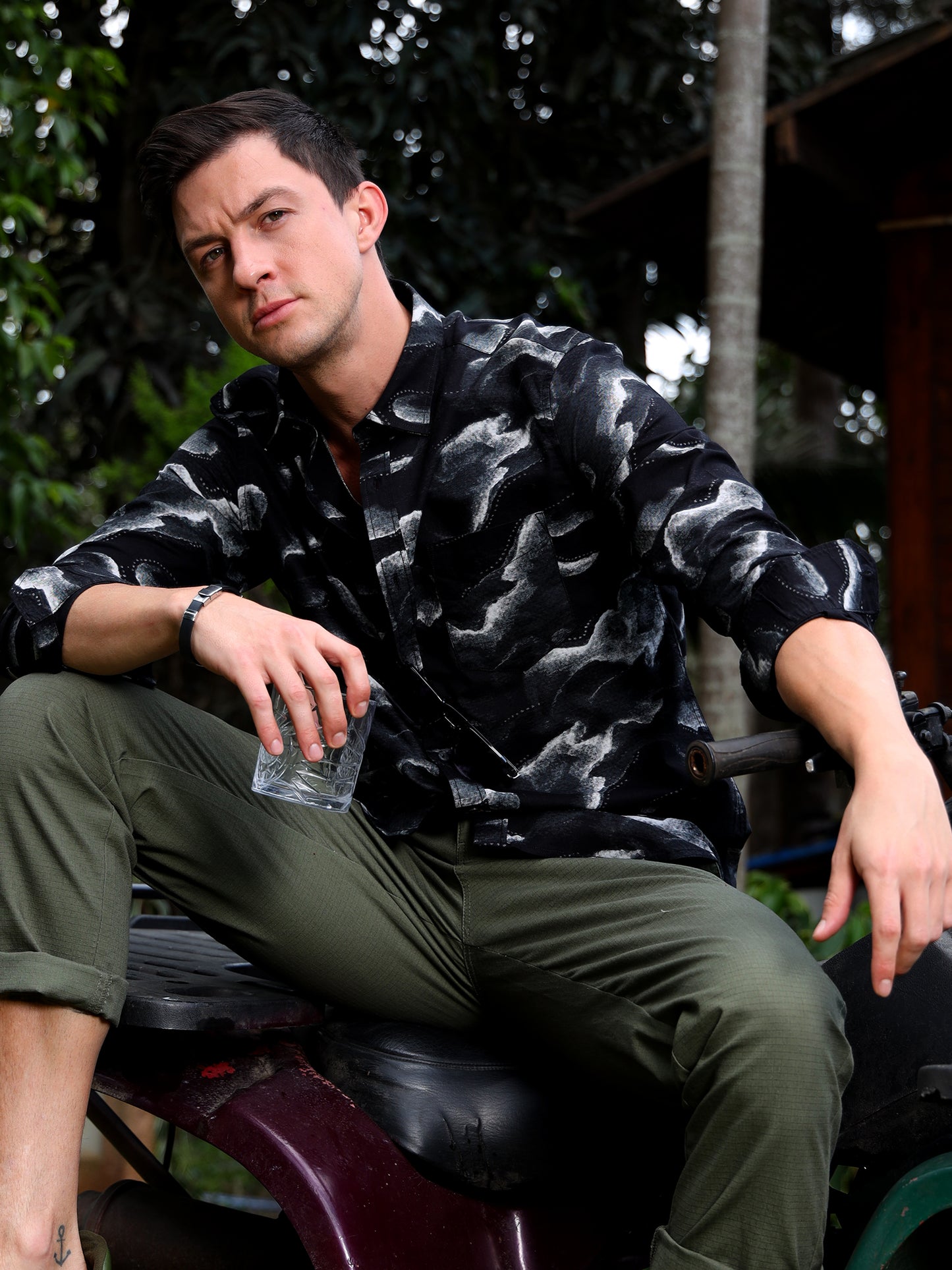 Black Printed Shirt