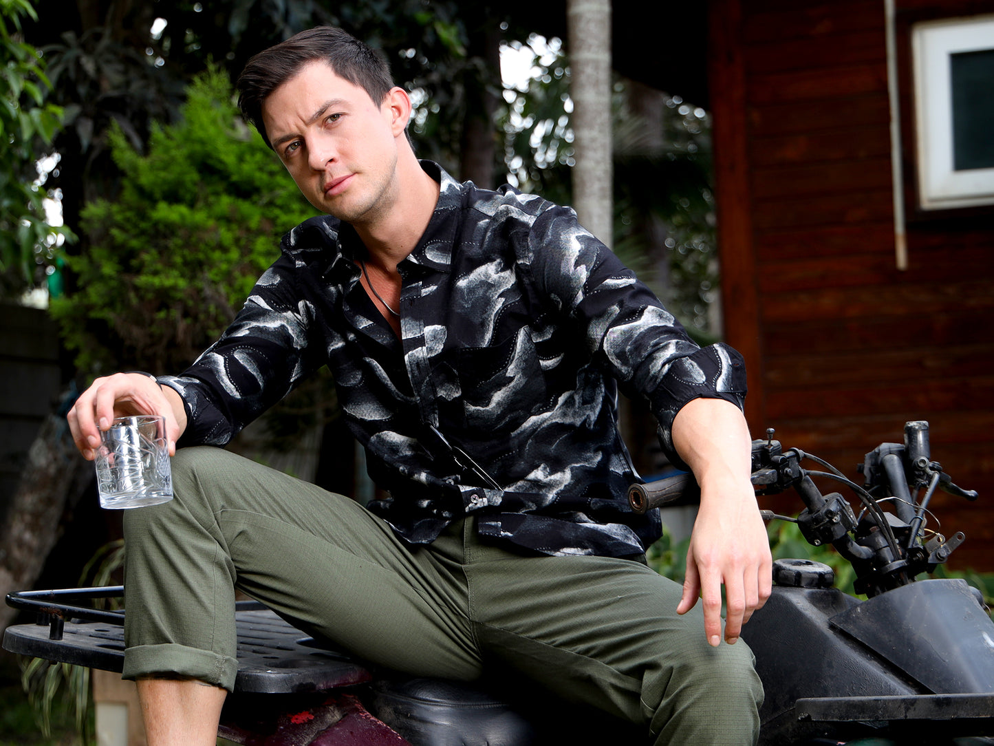 Black Printed Shirt