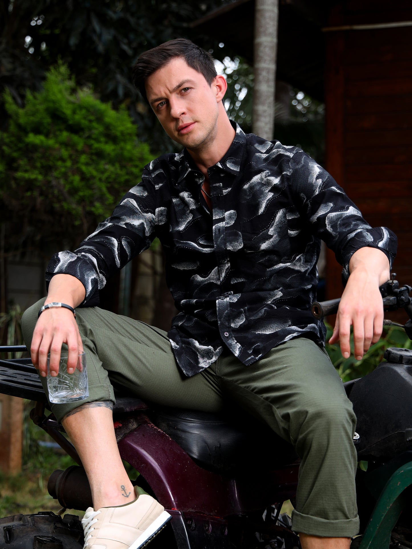Black Printed Shirt
