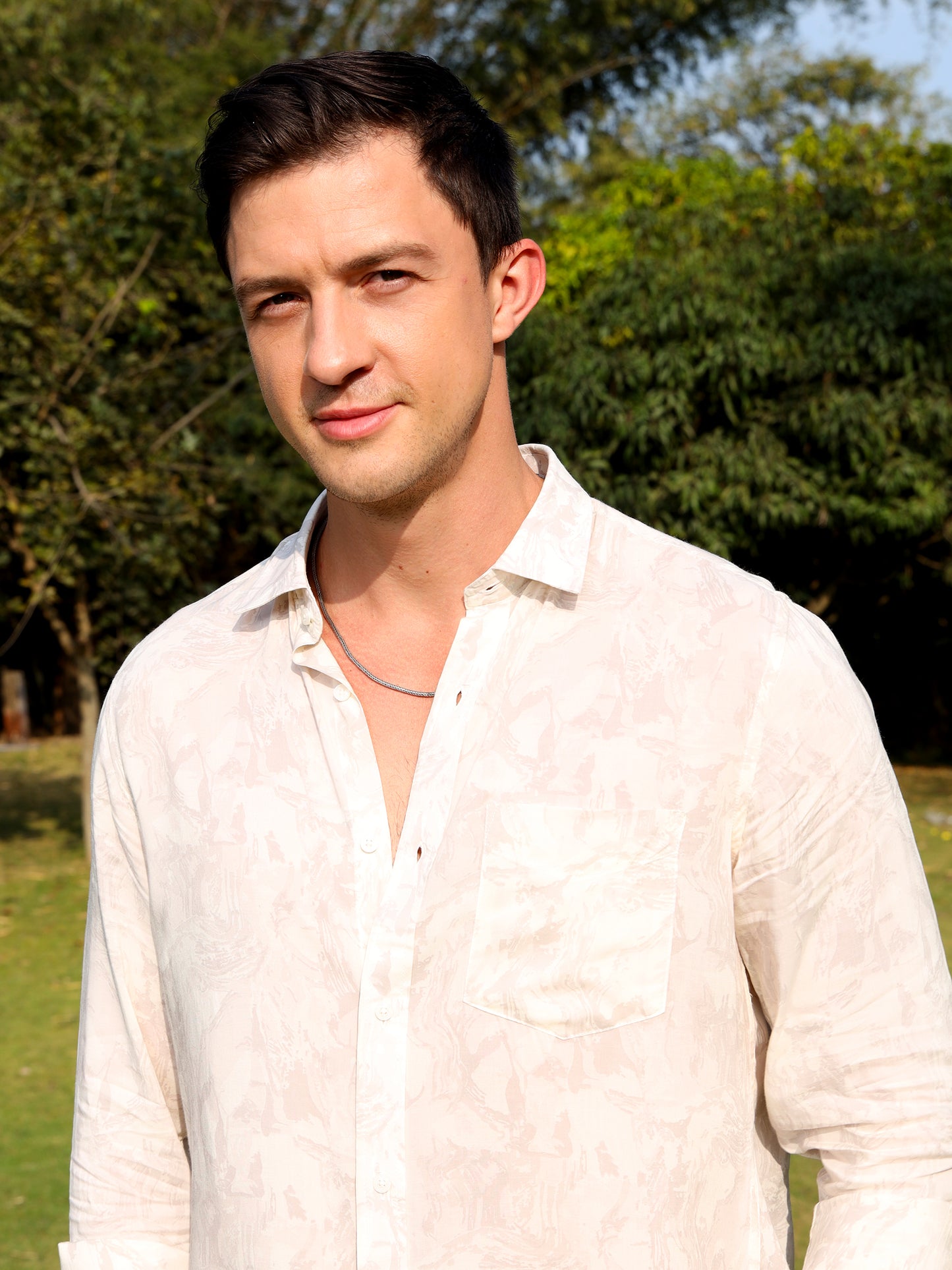 Cream Printed Shirt