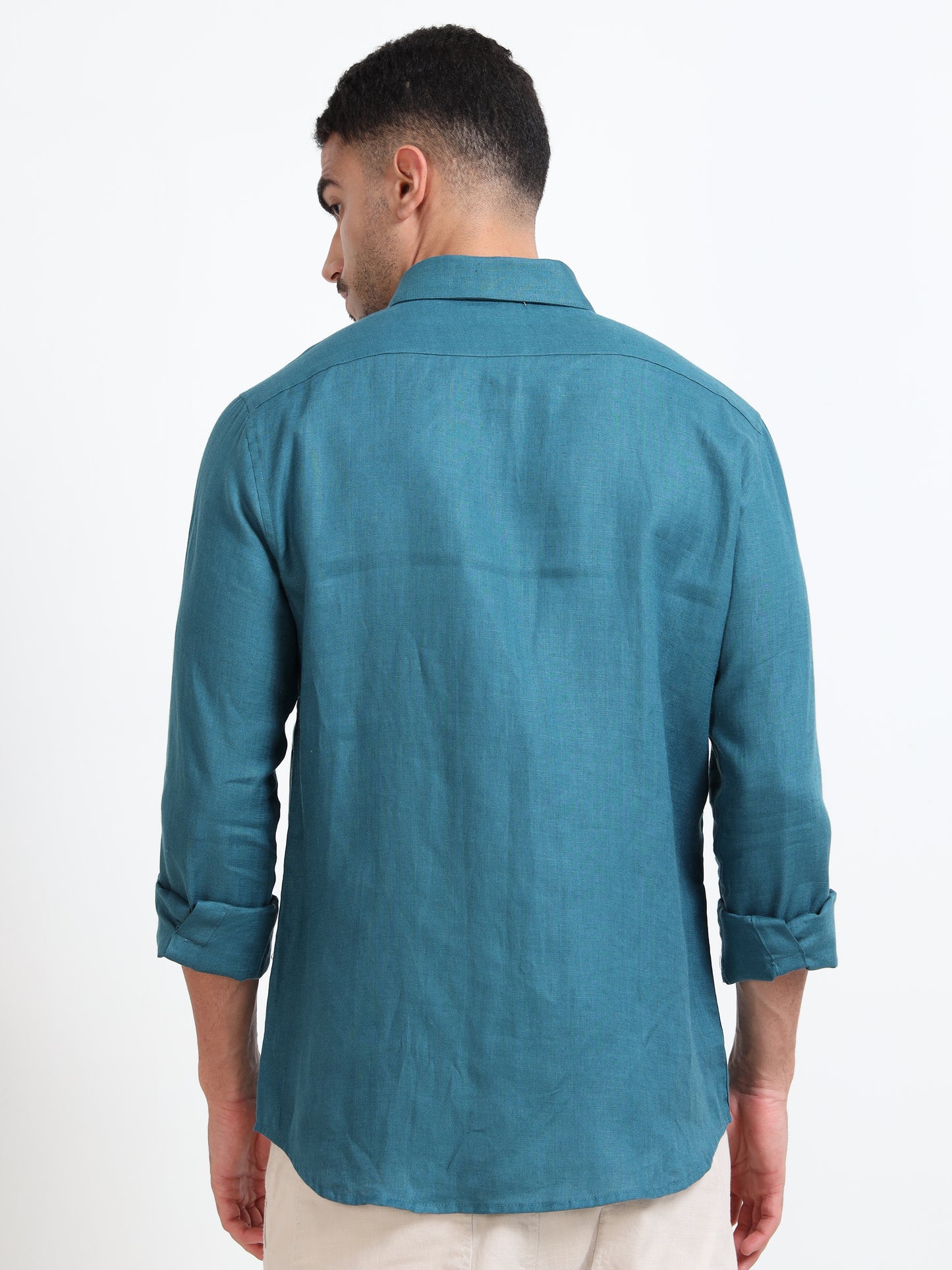 Pure Linen Shirt - Ming Blue