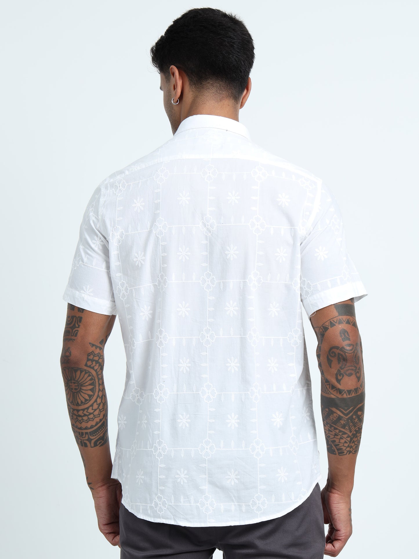 White Embroidered Shirt