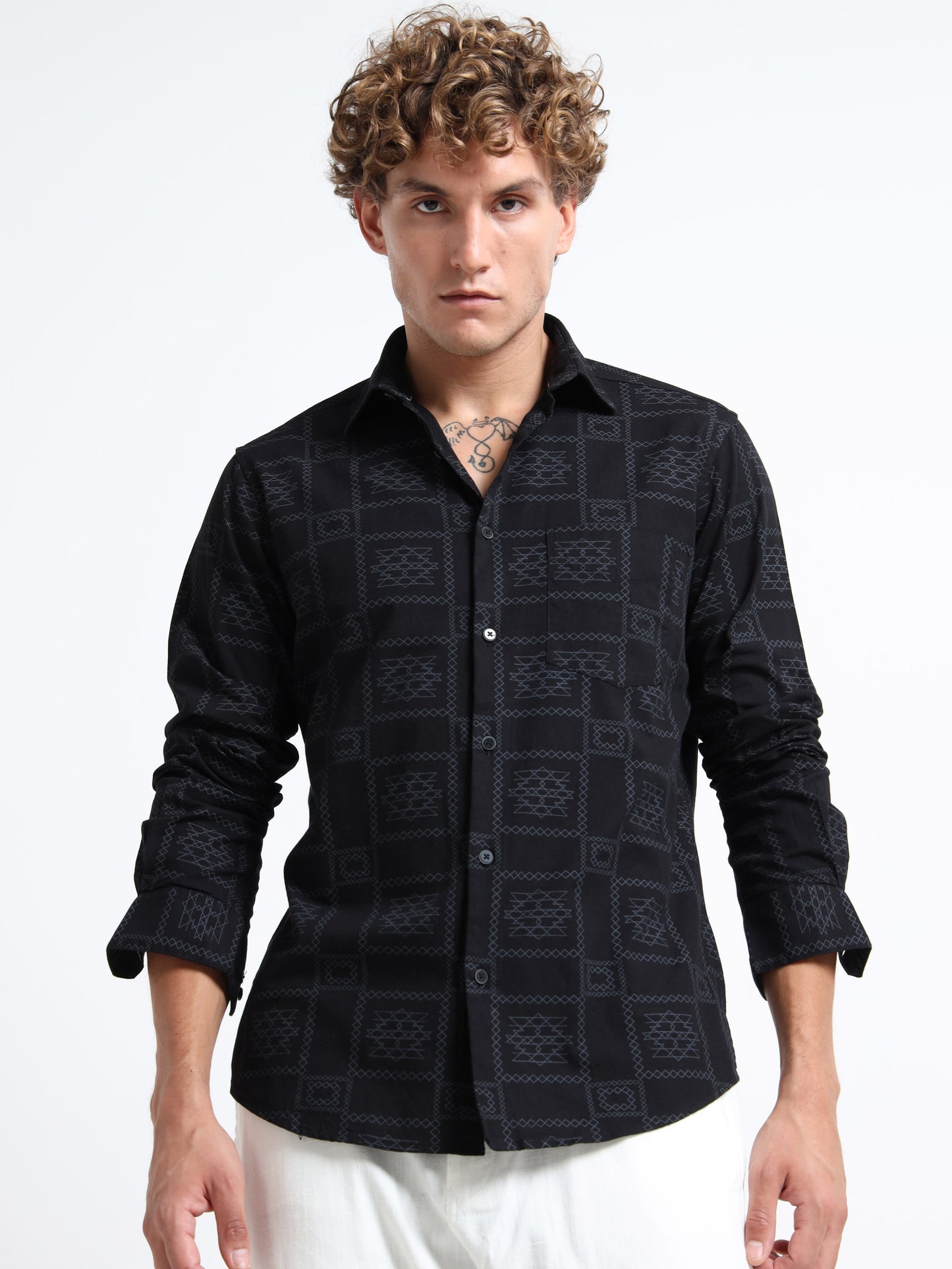 Black Air-supply printed shirt