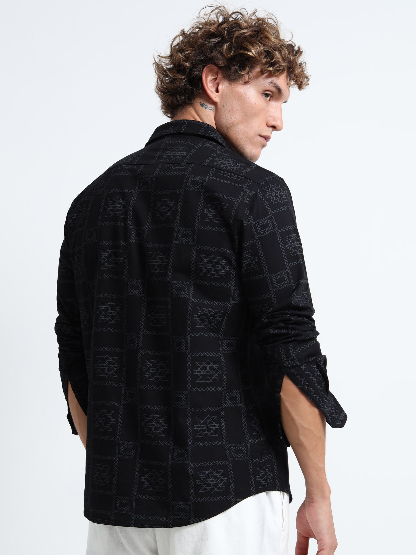 Black Air-supply printed shirt
