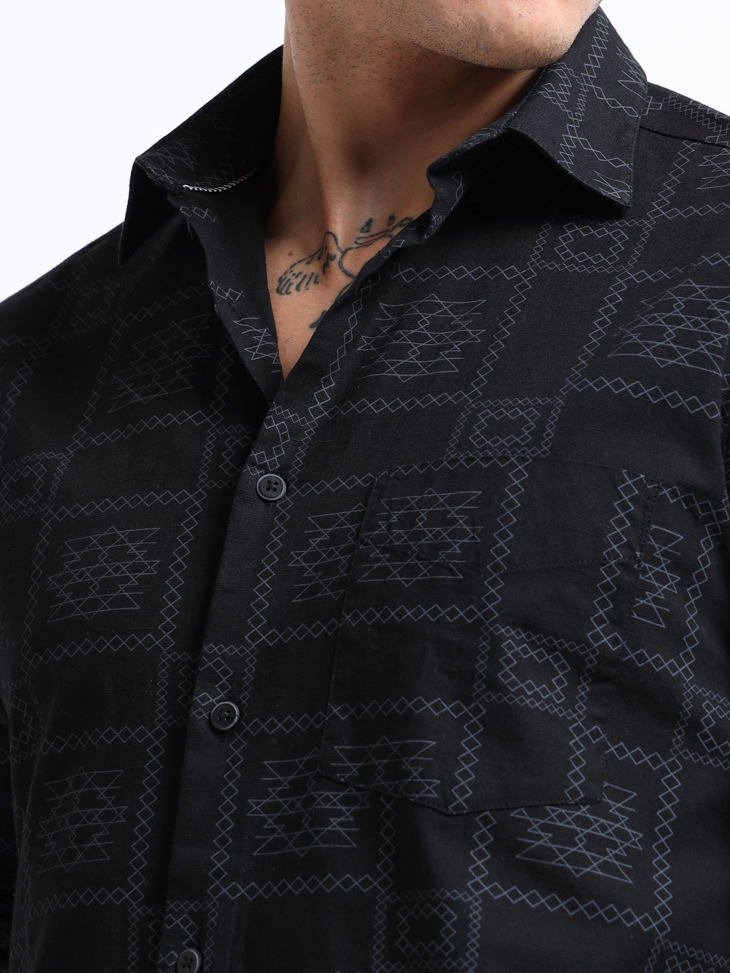 Black Air-supply printed shirt