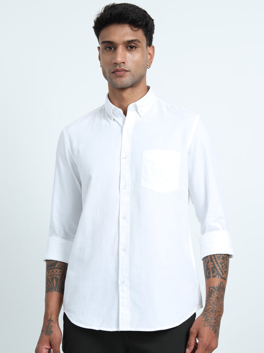 White Solid Shirt
