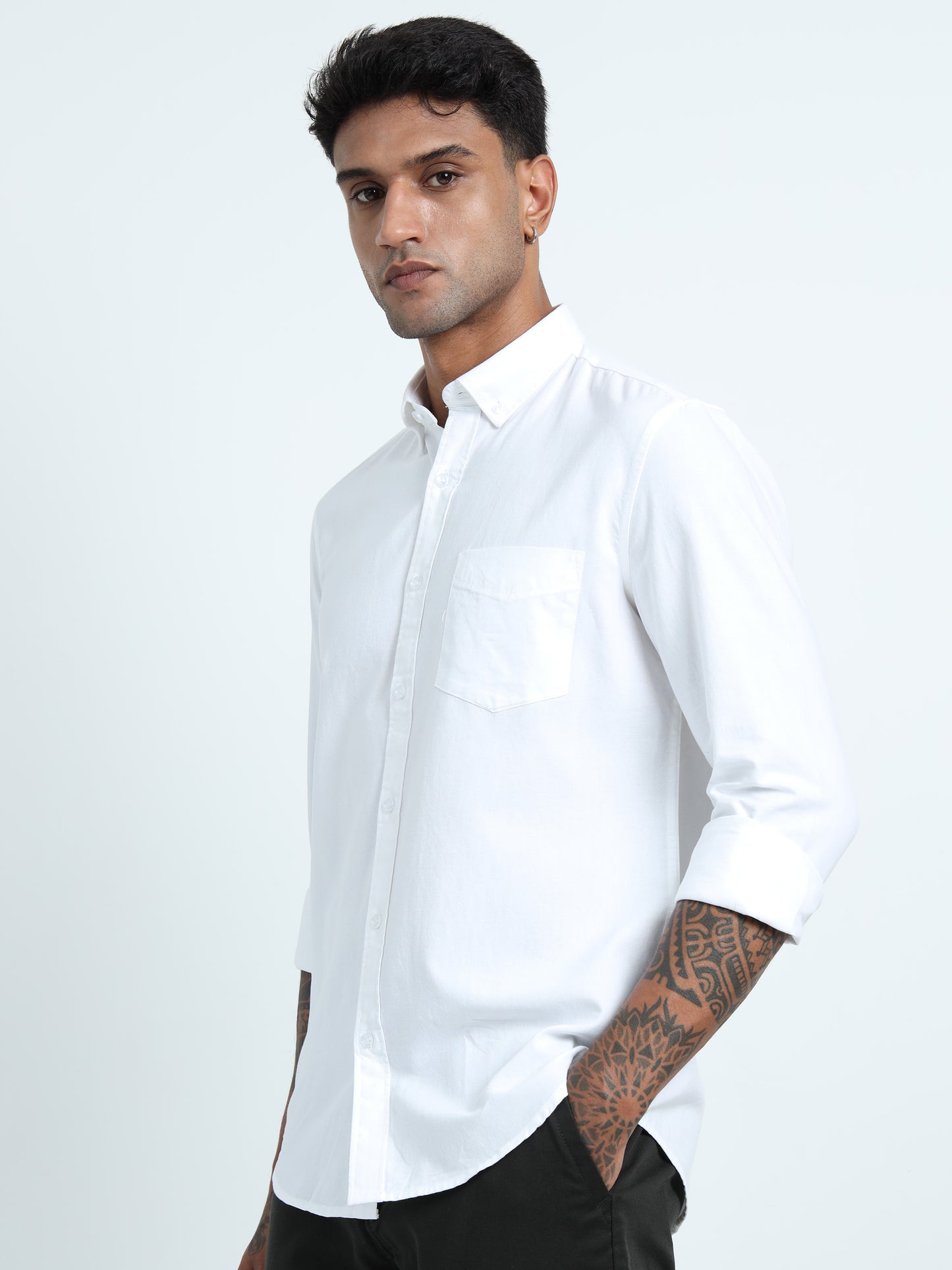 White Solid Shirt