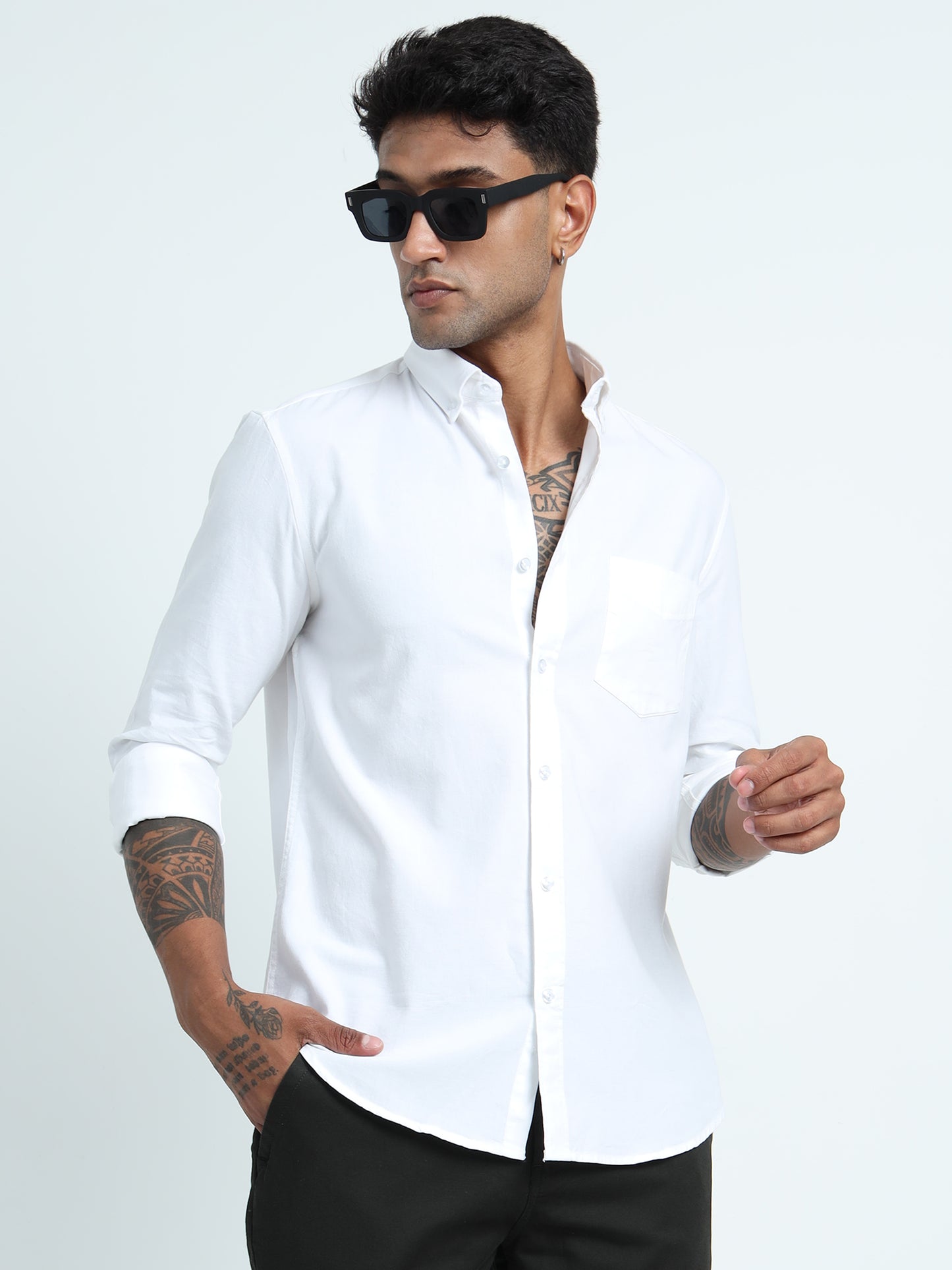 White Solid Shirt