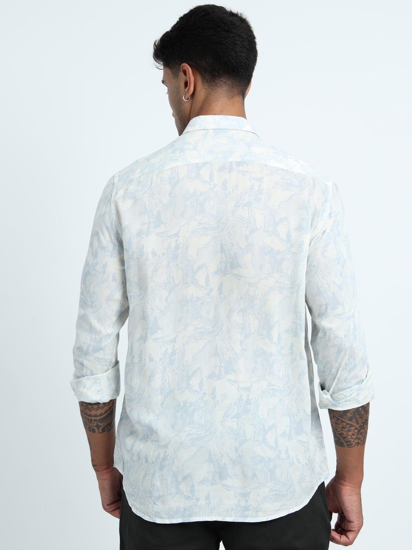 Blue Printed Shirt