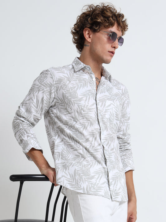 Grey Air-supply printed shirt