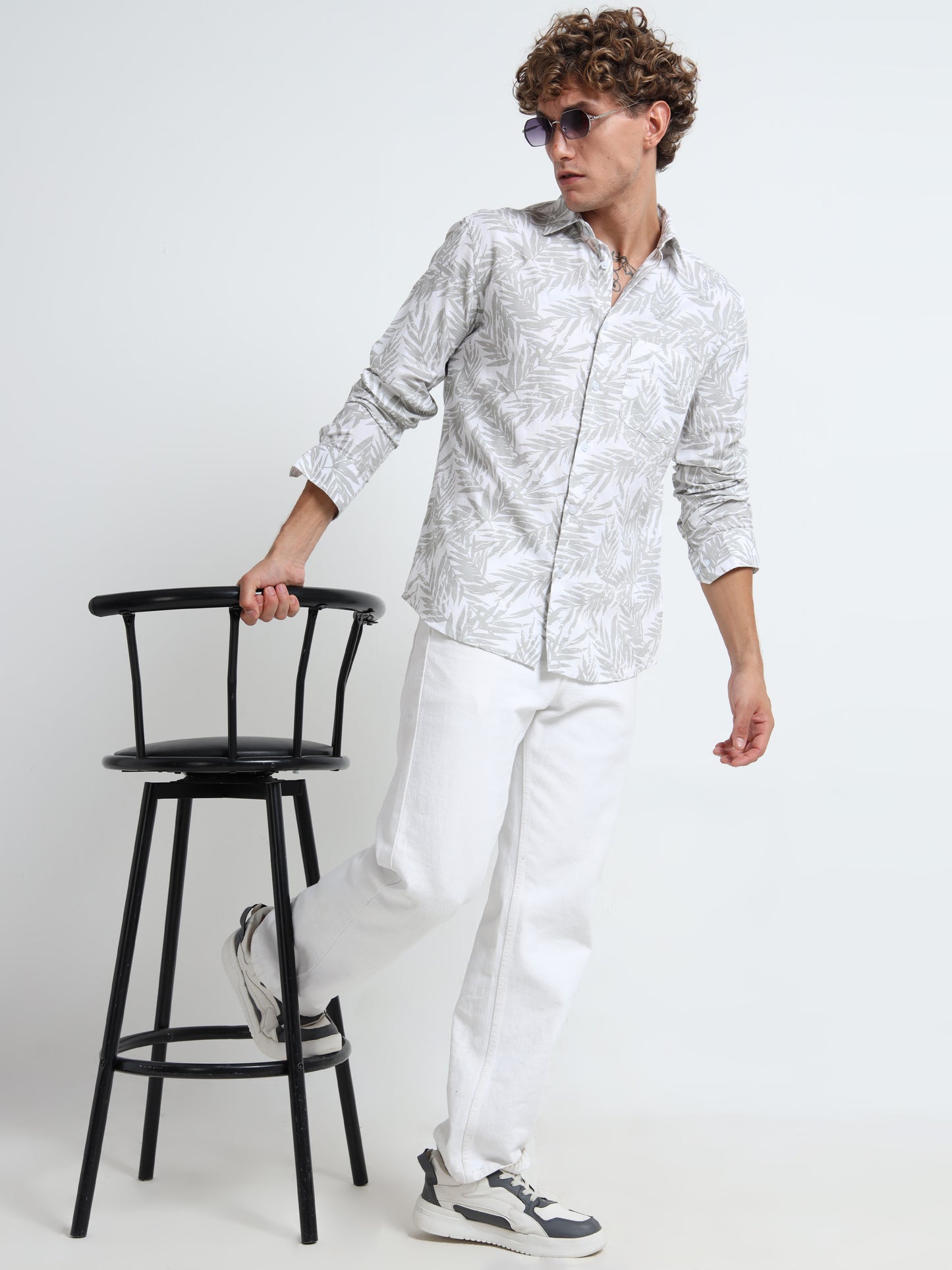 Grey Air-supply printed shirt