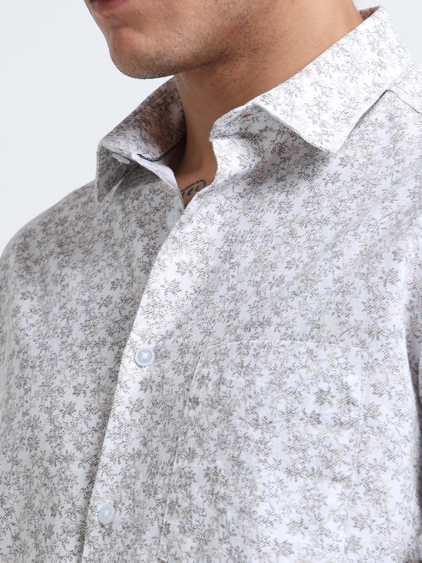 Light grey Air-supply printed shirt