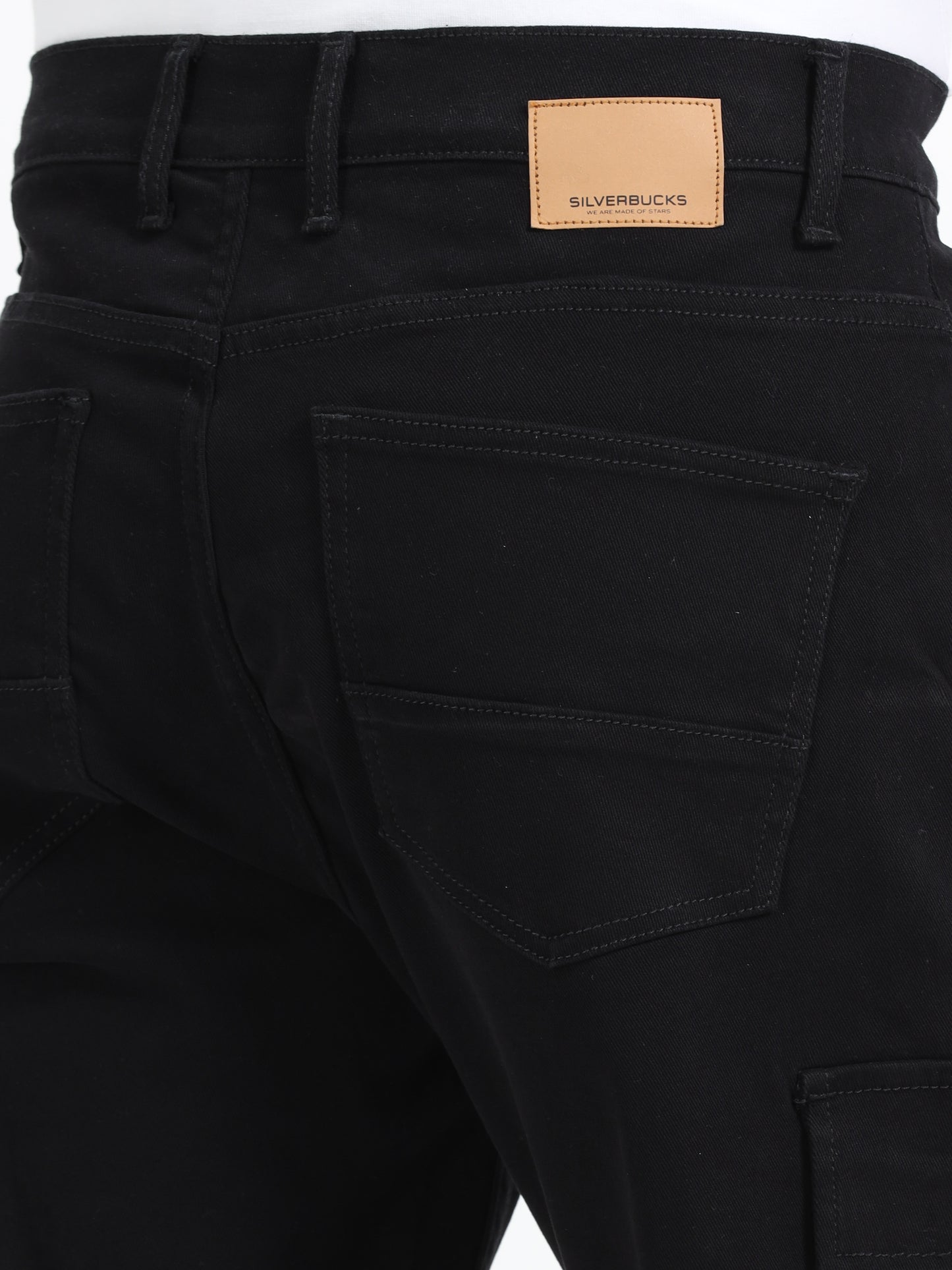 Black Denim Cargos