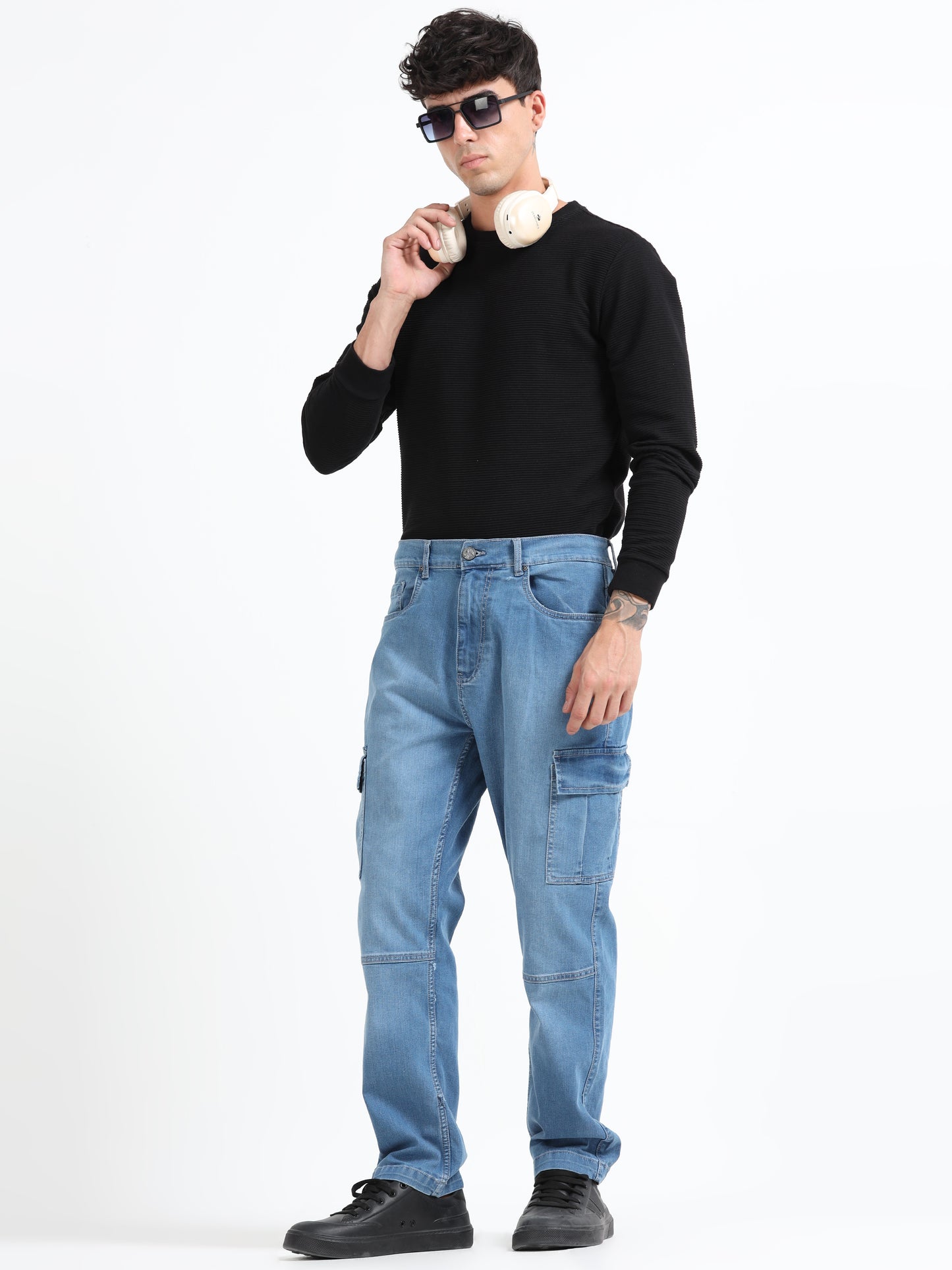 Light Blue - Cargo Denim