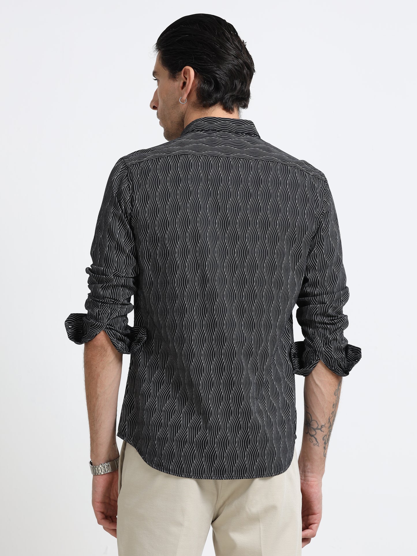 Midnight Wave Printed Shirt