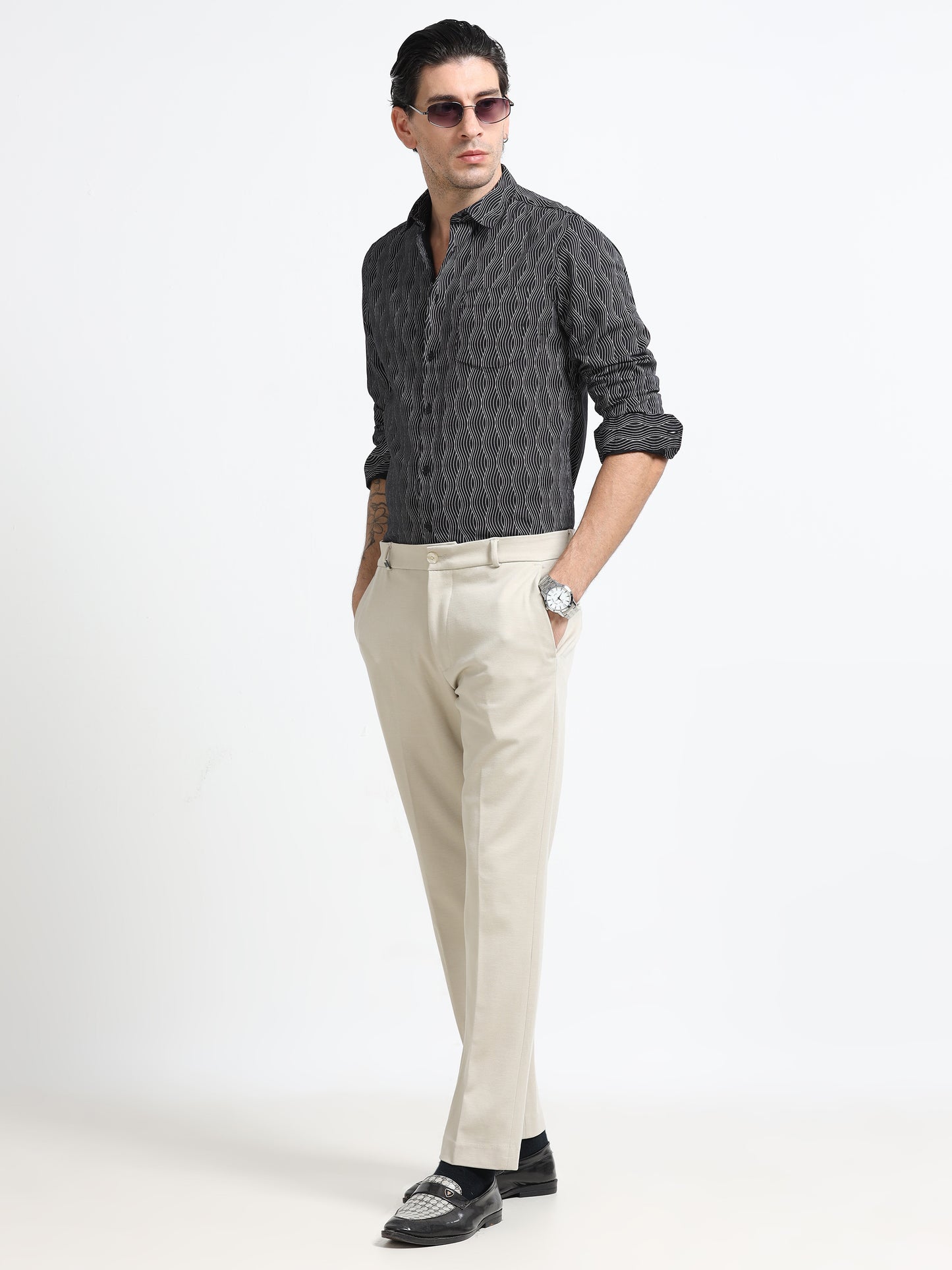 Midnight Wave Printed Shirt