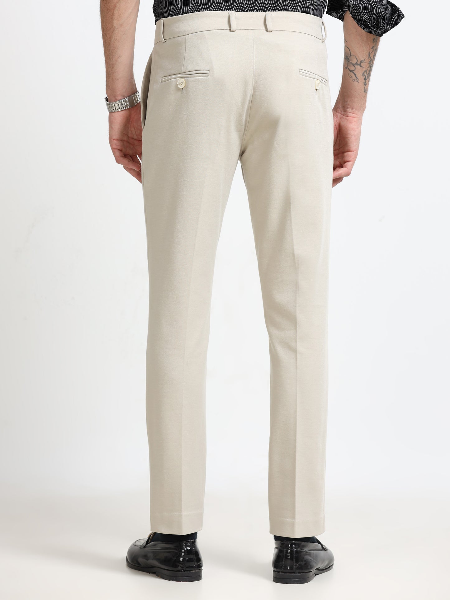 Ivory Tailored Formal Trousers