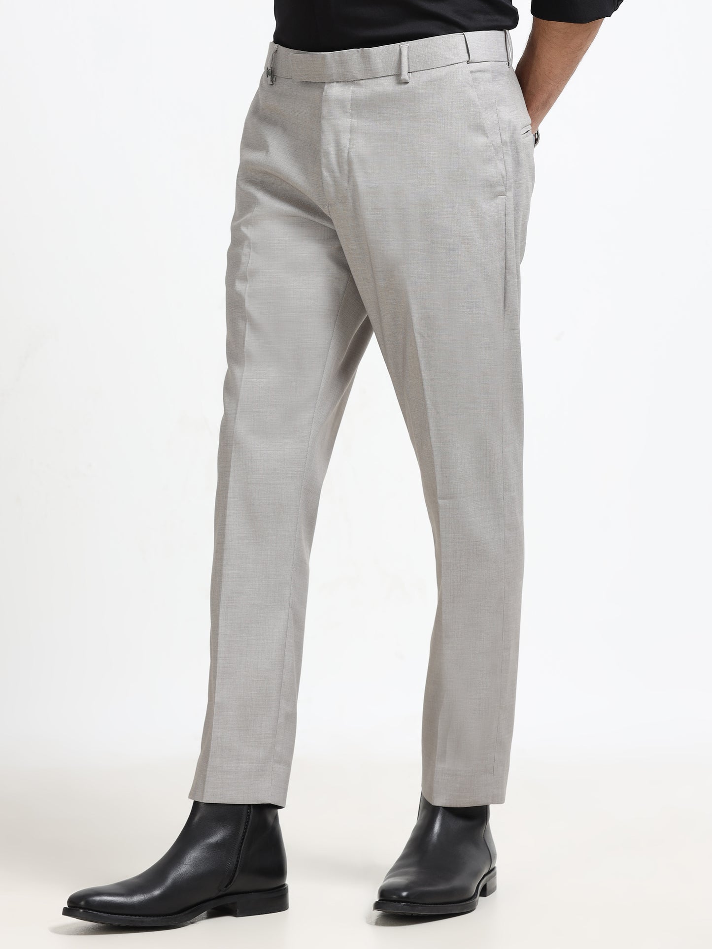 Ash Grey Tailored Formal Trousers