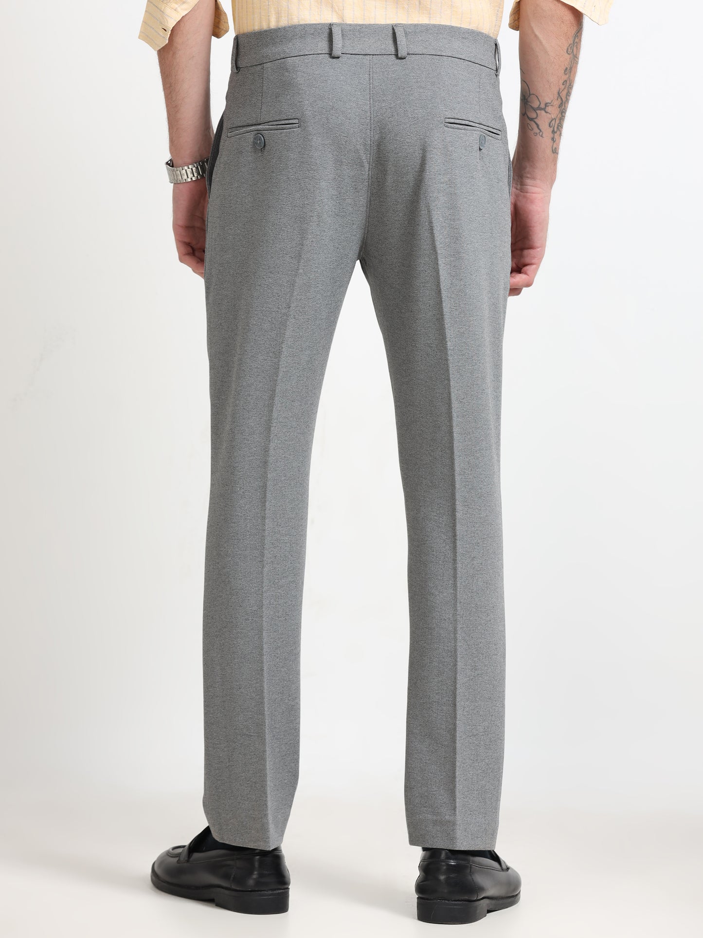 Light Grey Tailored Formal Trousers