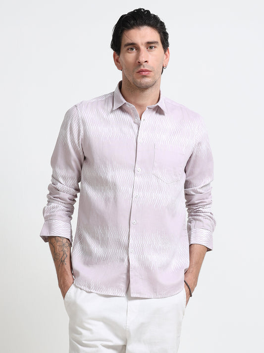 Blush Textured Printed Shirt