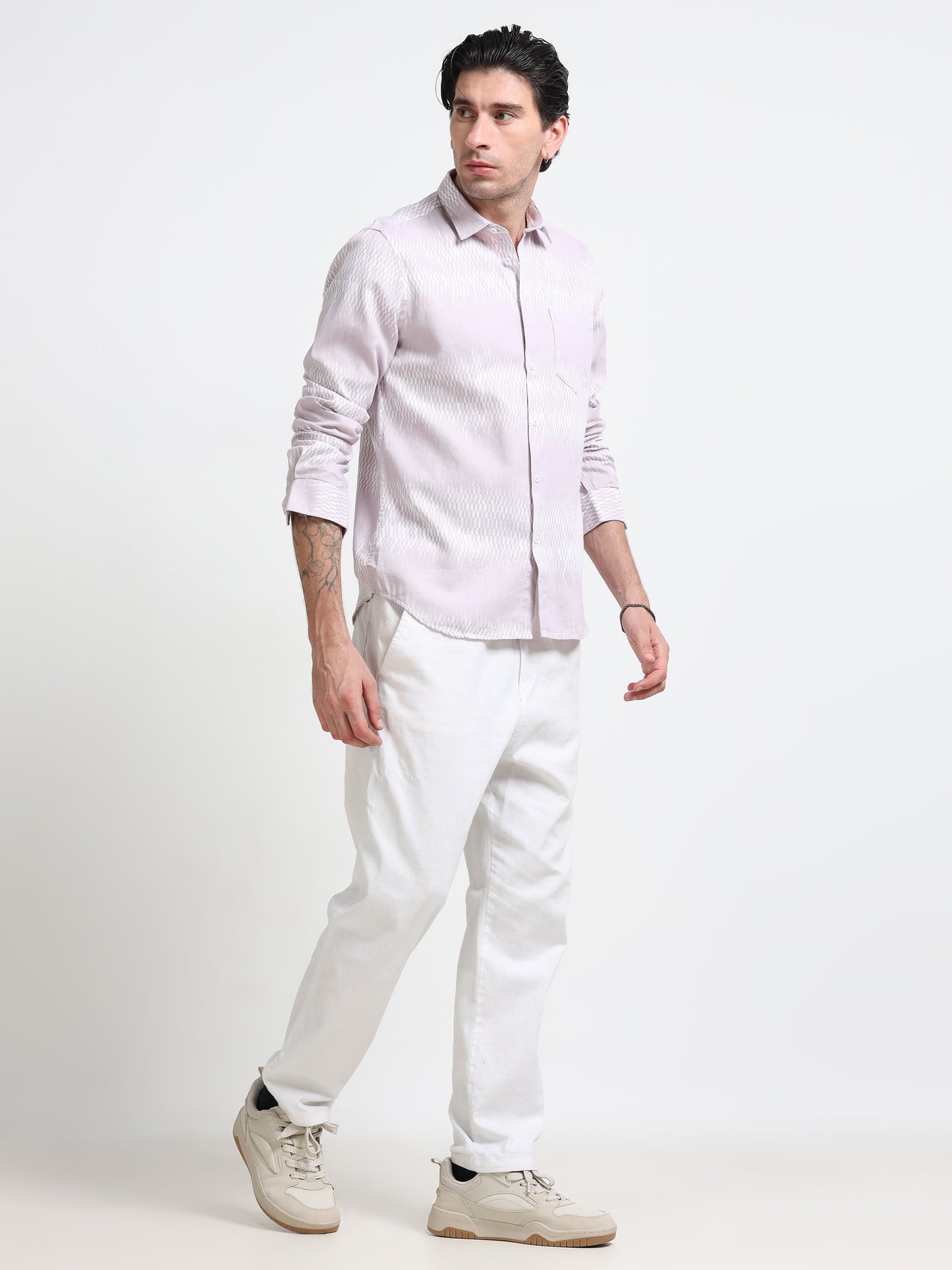 Blush Textured Printed Shirt