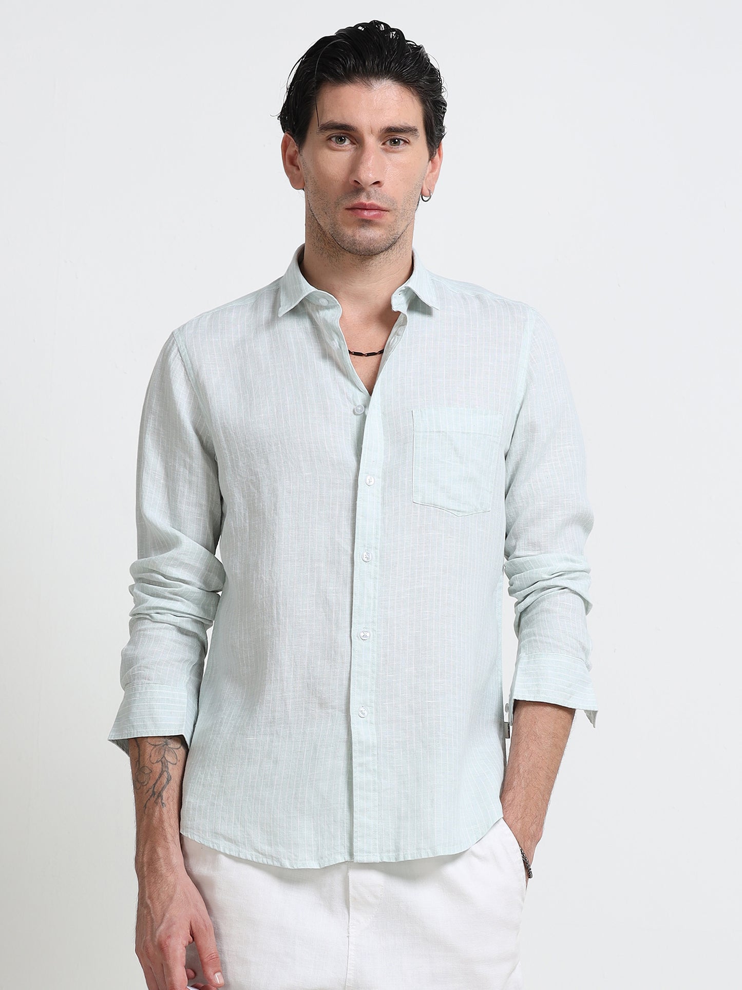 Frost Mint Linen Shirt