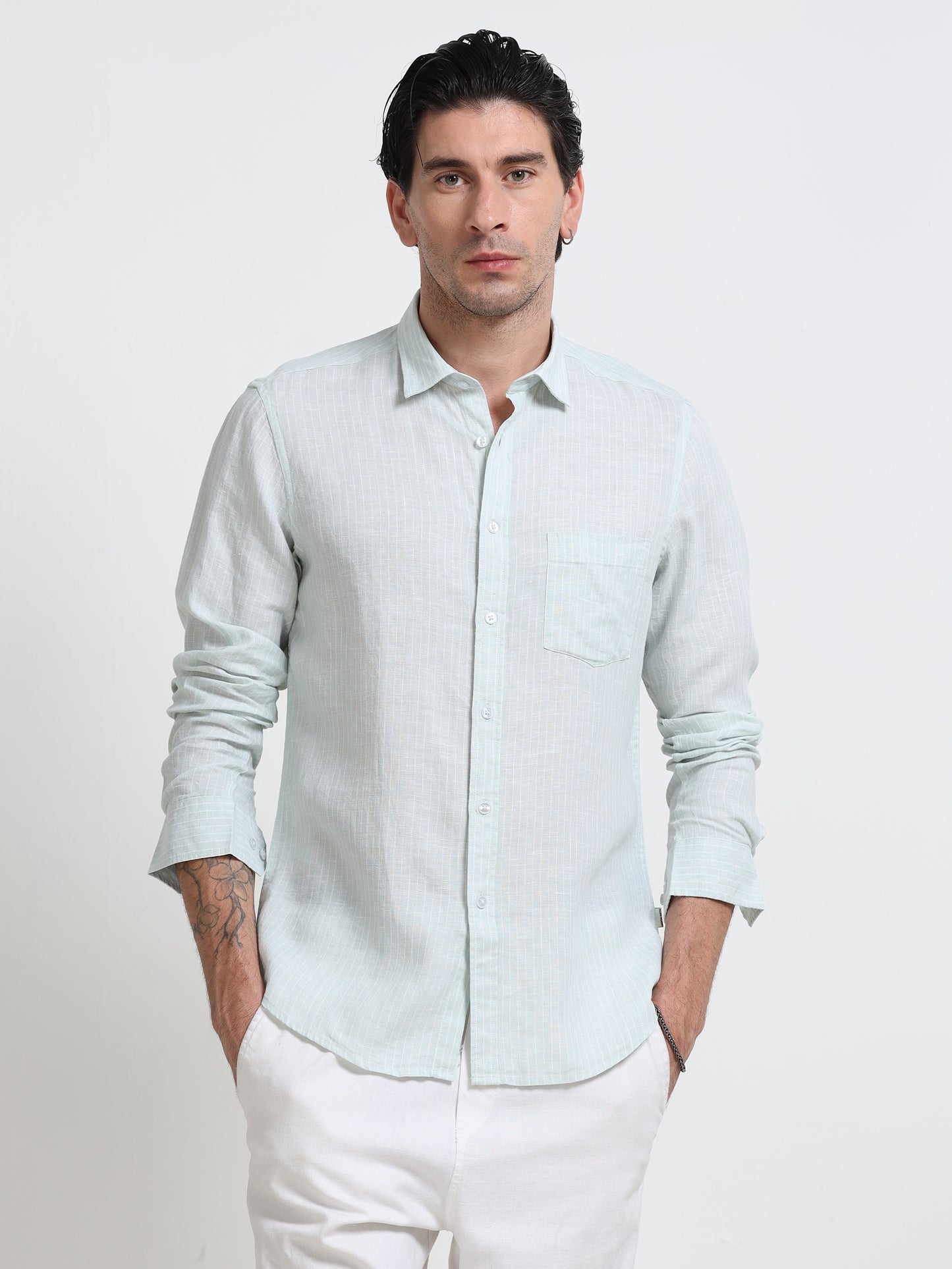 Frost Mint Linen Shirt