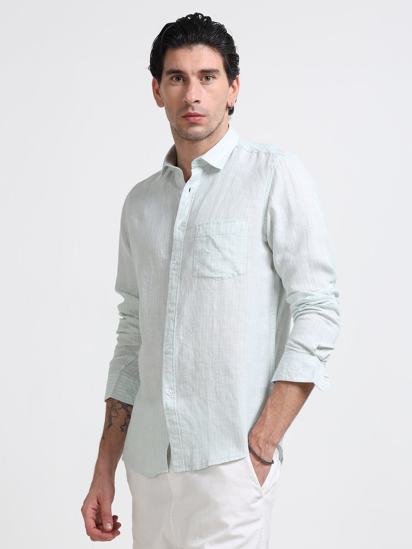 Frost Mint Linen Shirt