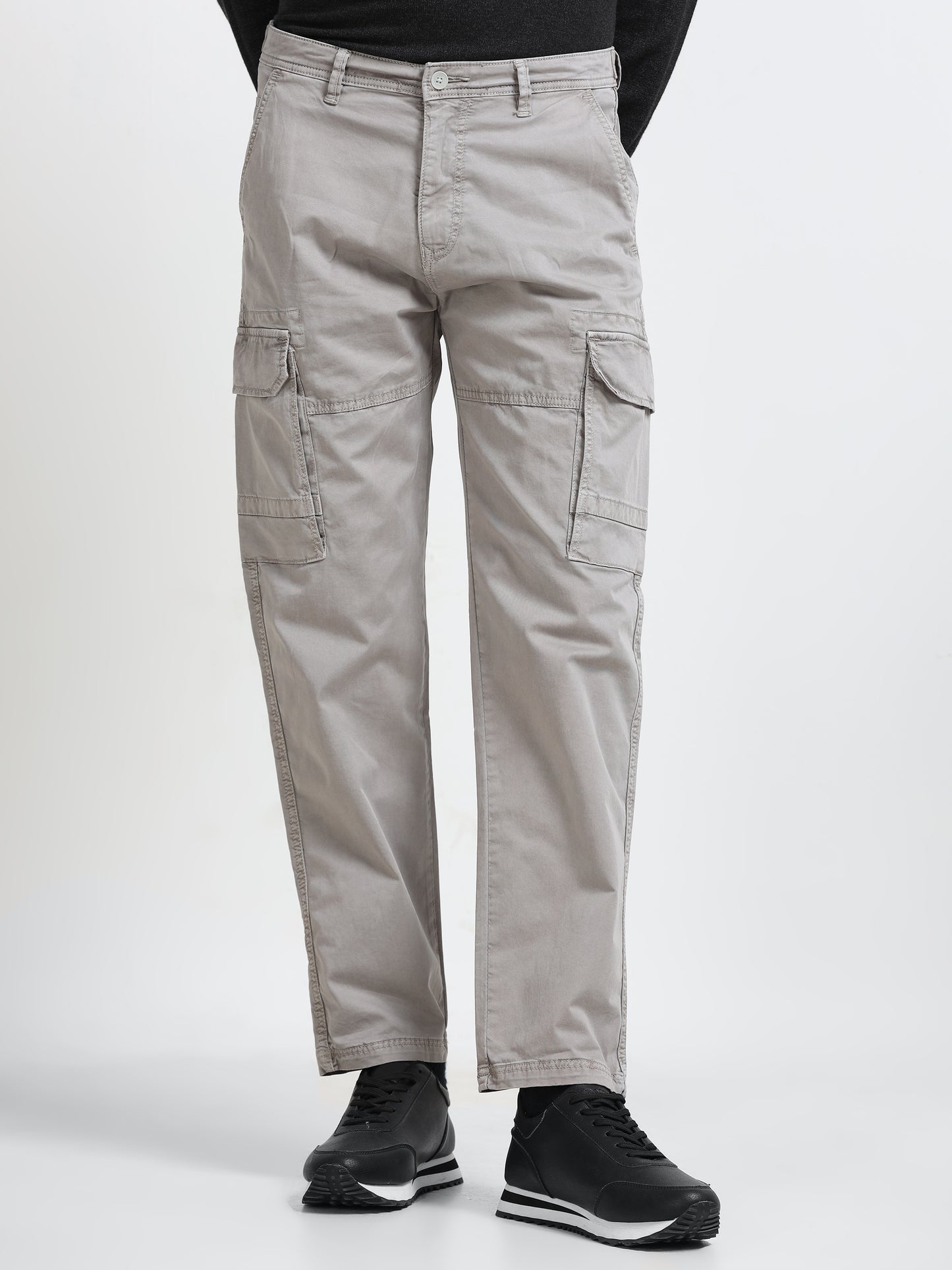 Stone Grey Utility Cargo Pants