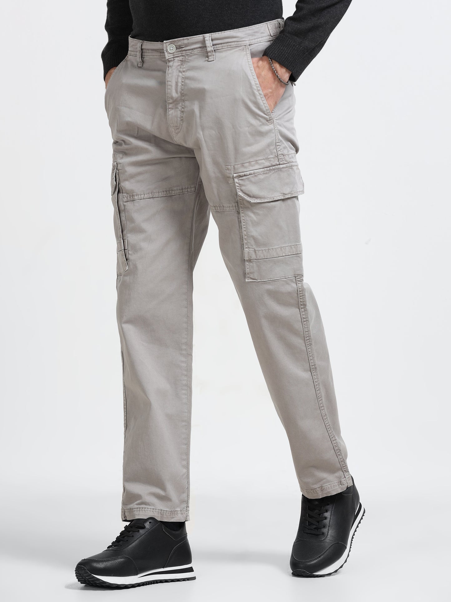 Stone Grey Utility Cargo Pants