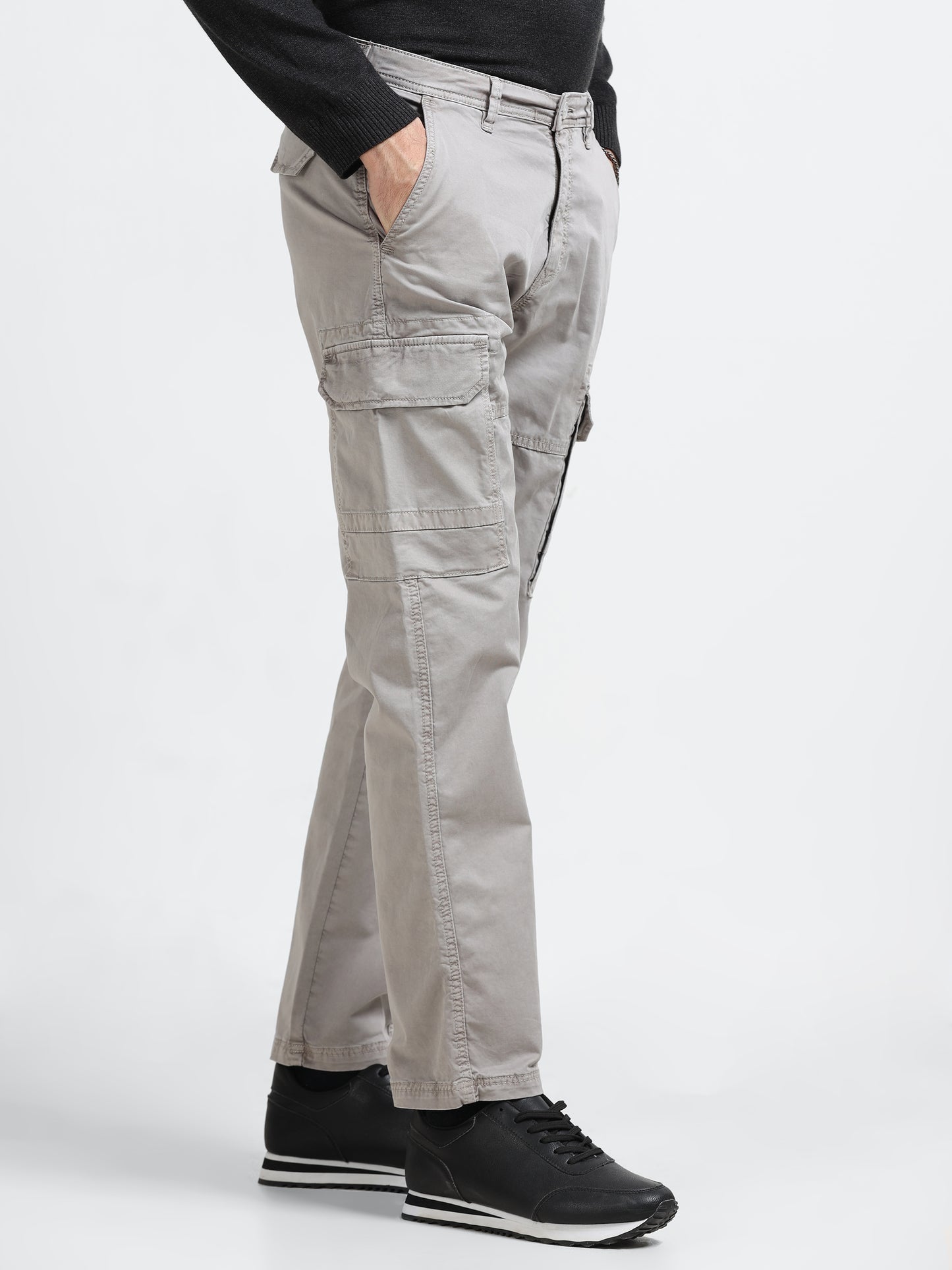Stone Grey Utility Cargo Pants