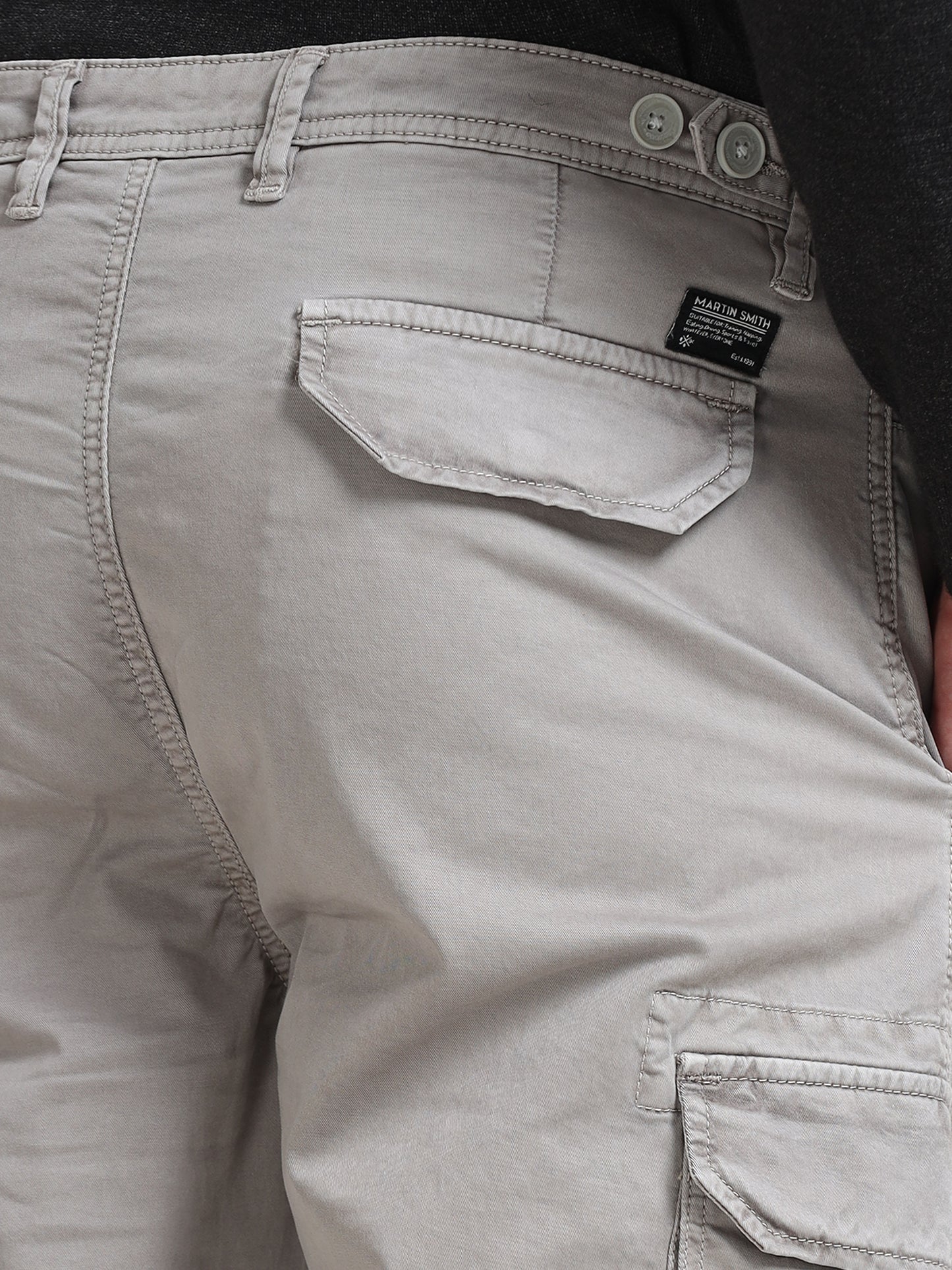 Stone Grey Utility Cargo Pants