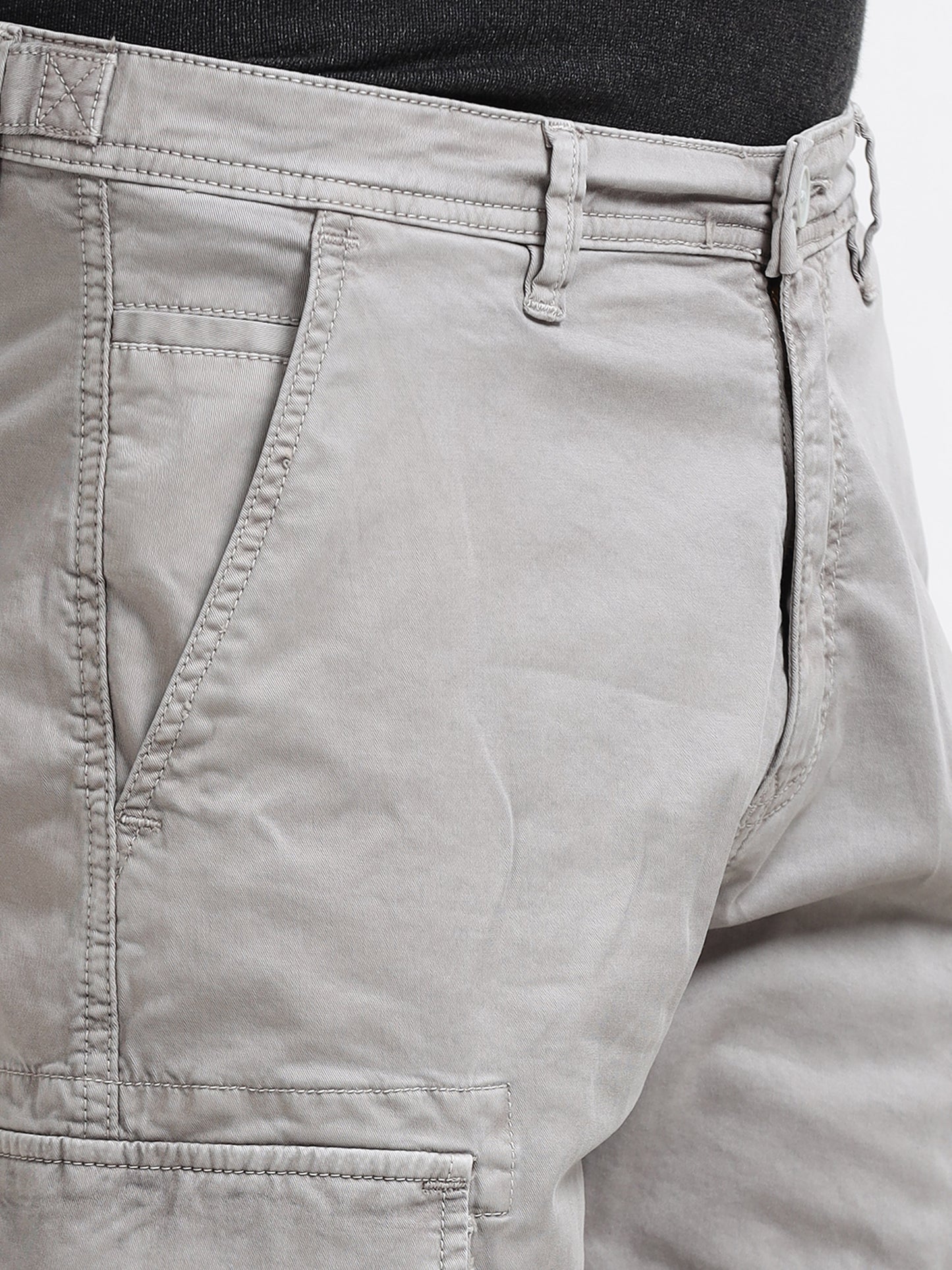 Stone Grey Utility Cargo Pants