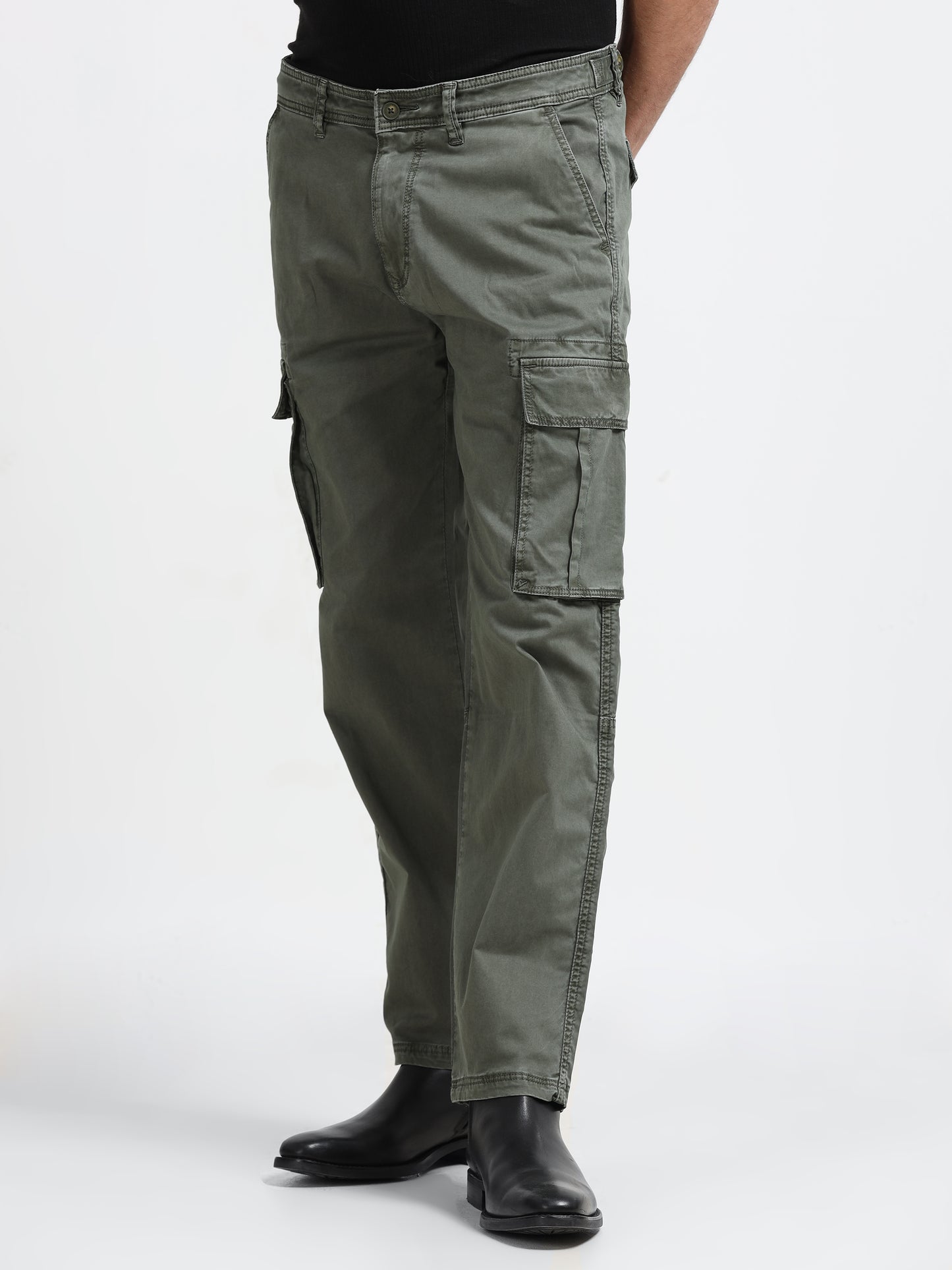 Olive Green Utility Cargo Pants