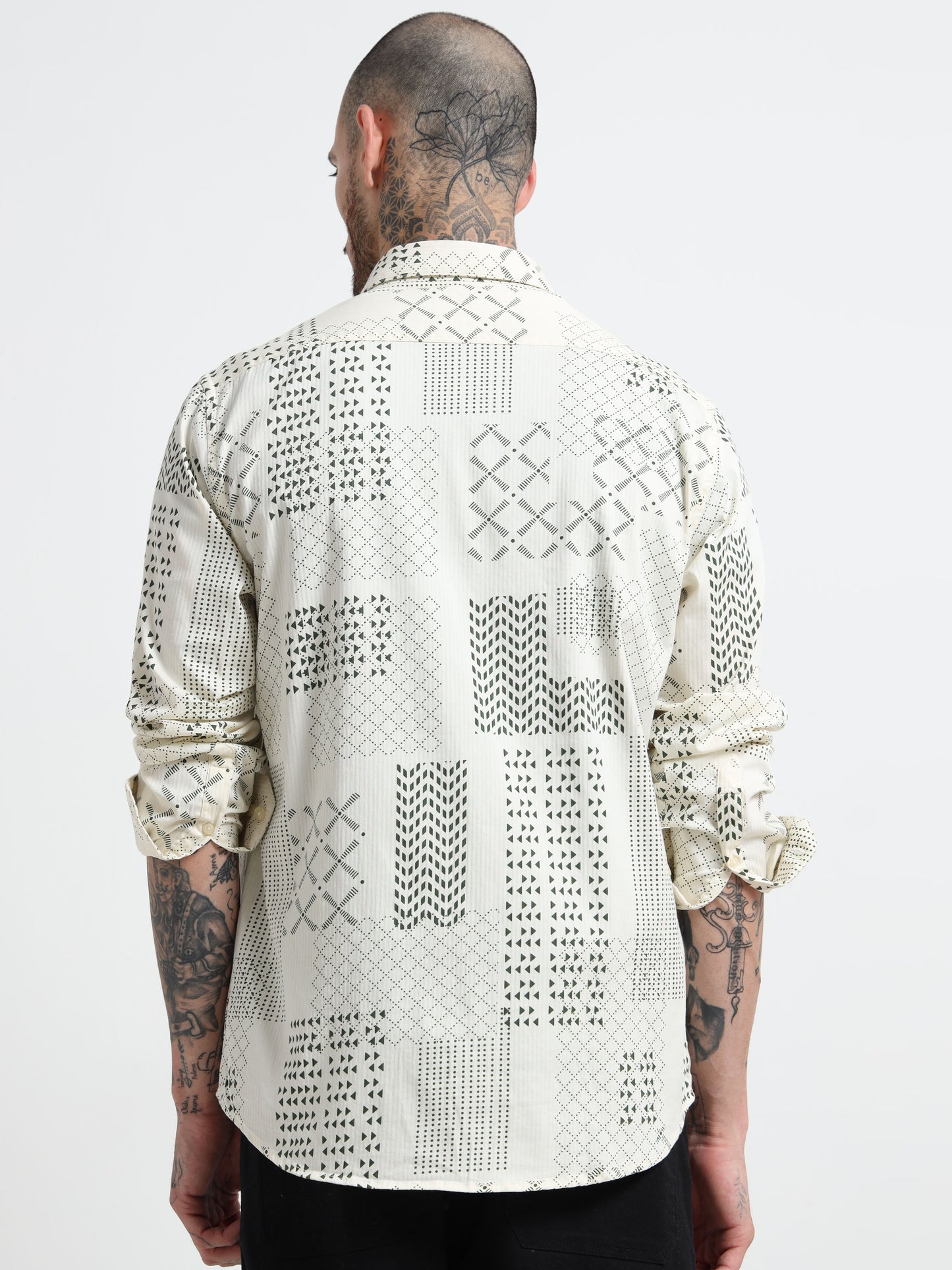 Martin Smith Geometric Print Shirt