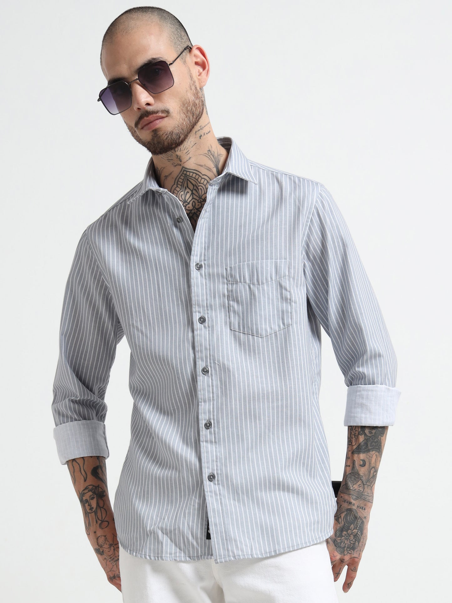 Martin Smith Vertical Striped Shirt