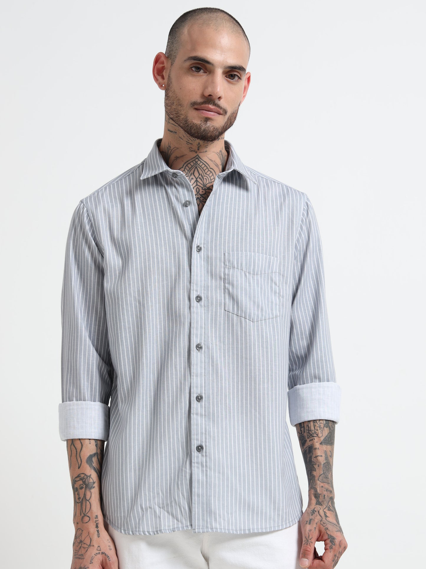 Martin Smith Vertical Striped Shirt