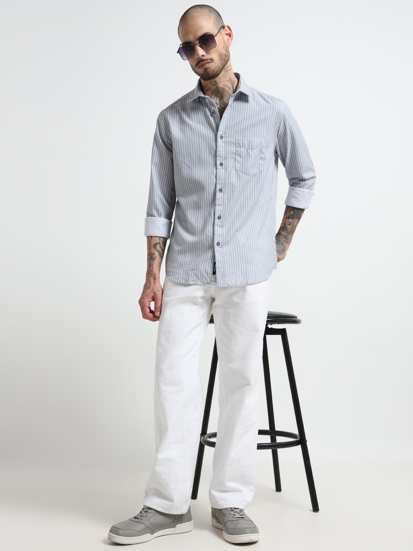 Martin Smith Vertical Striped Shirt