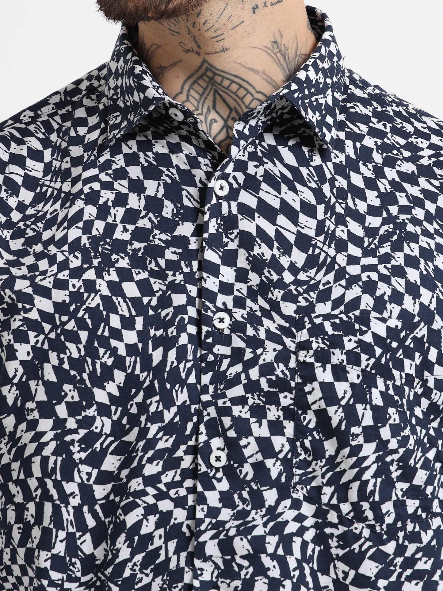 Martin Smith Geometric Print Shirt