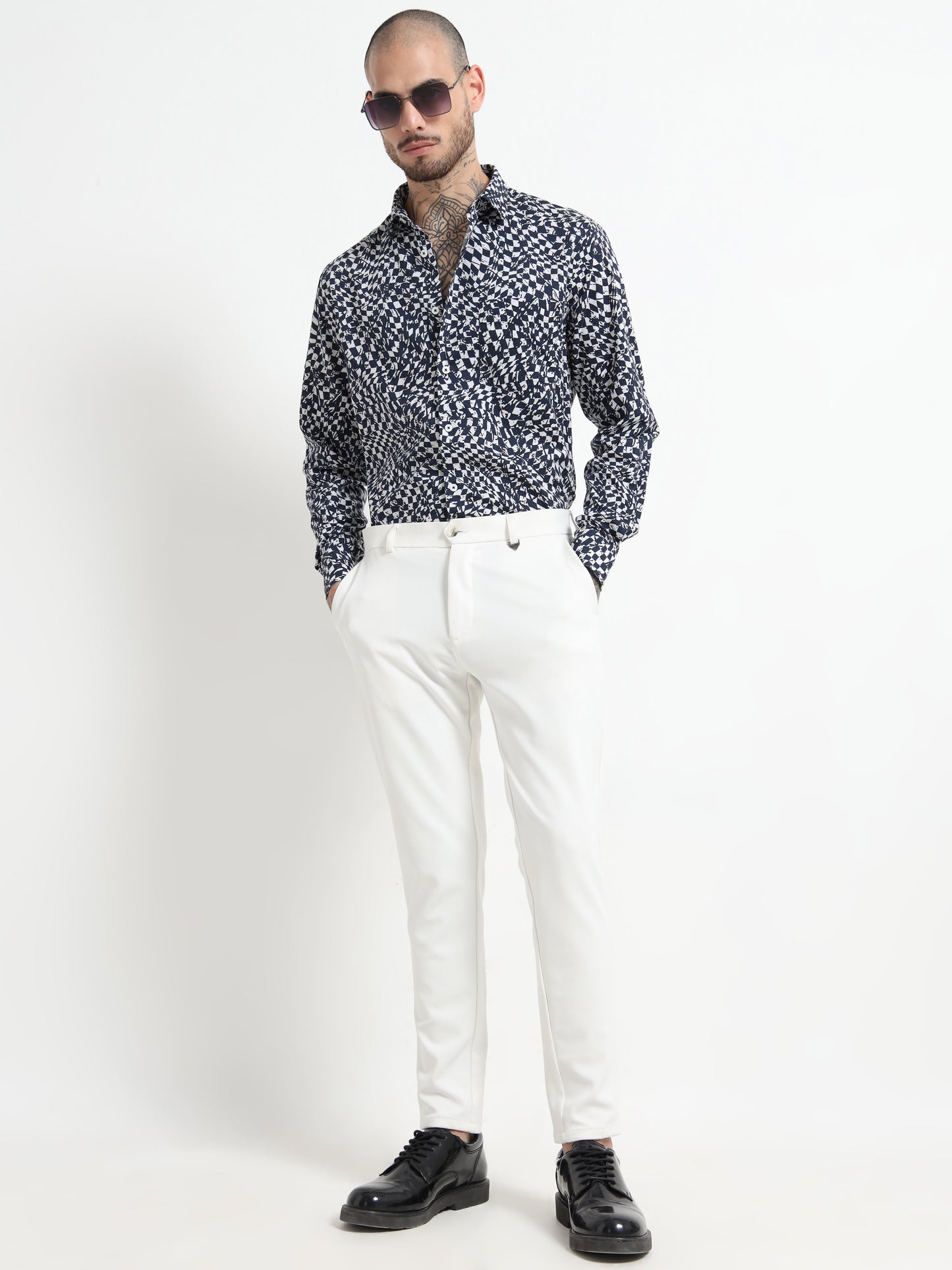 Martin Smith Geometric Print Shirt