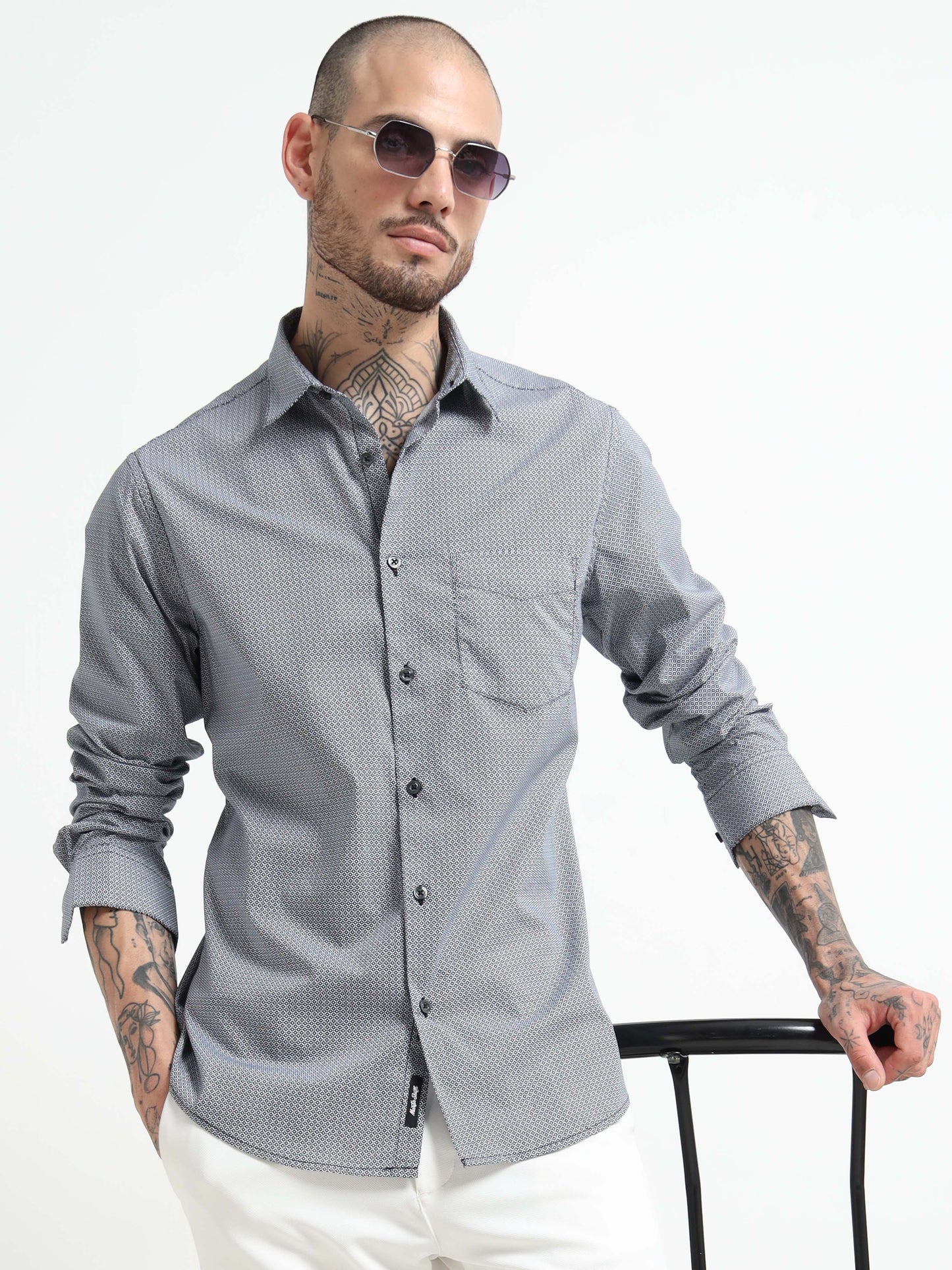 Microdot Print Shirt