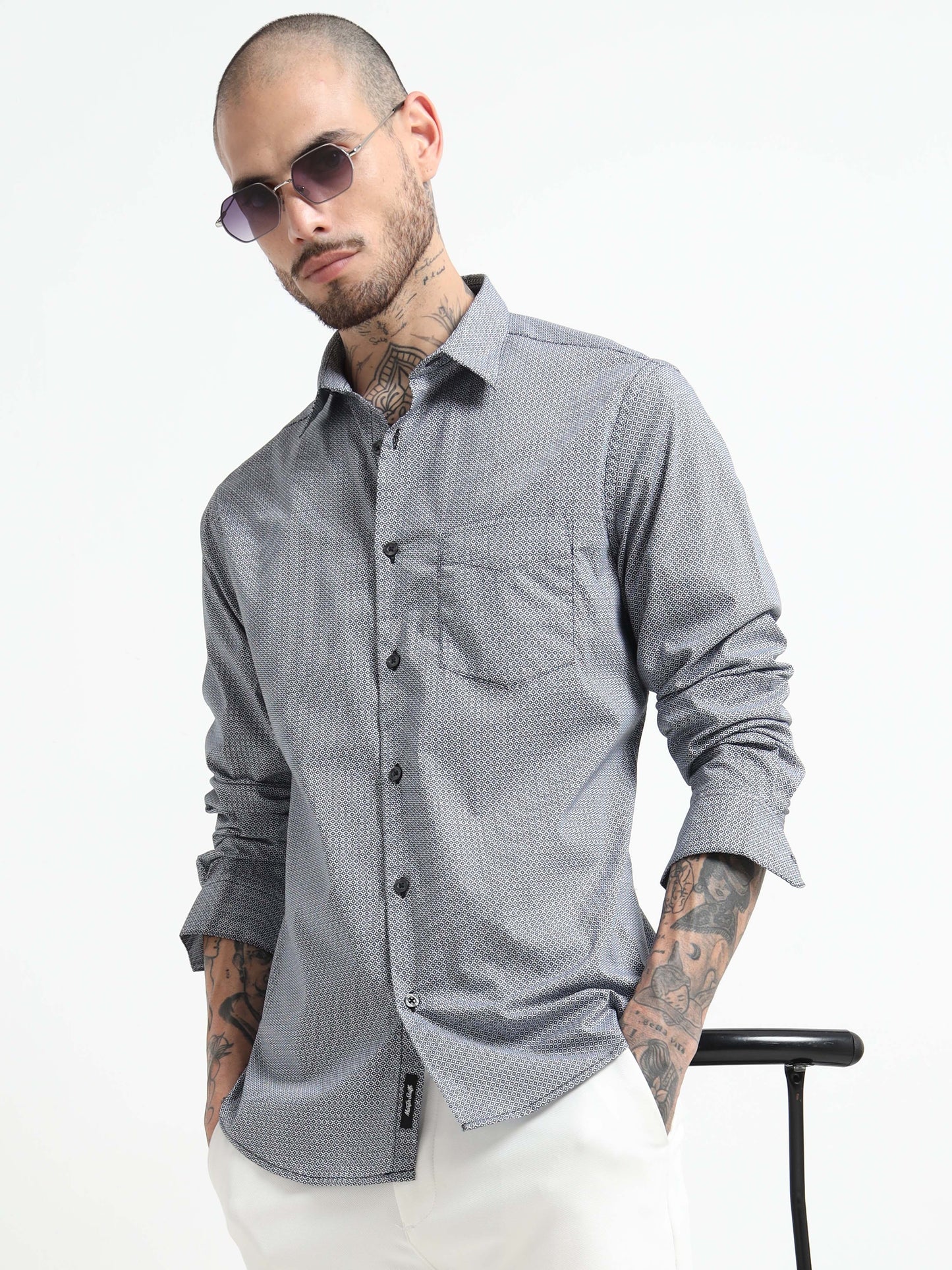 Microdot Print Shirt