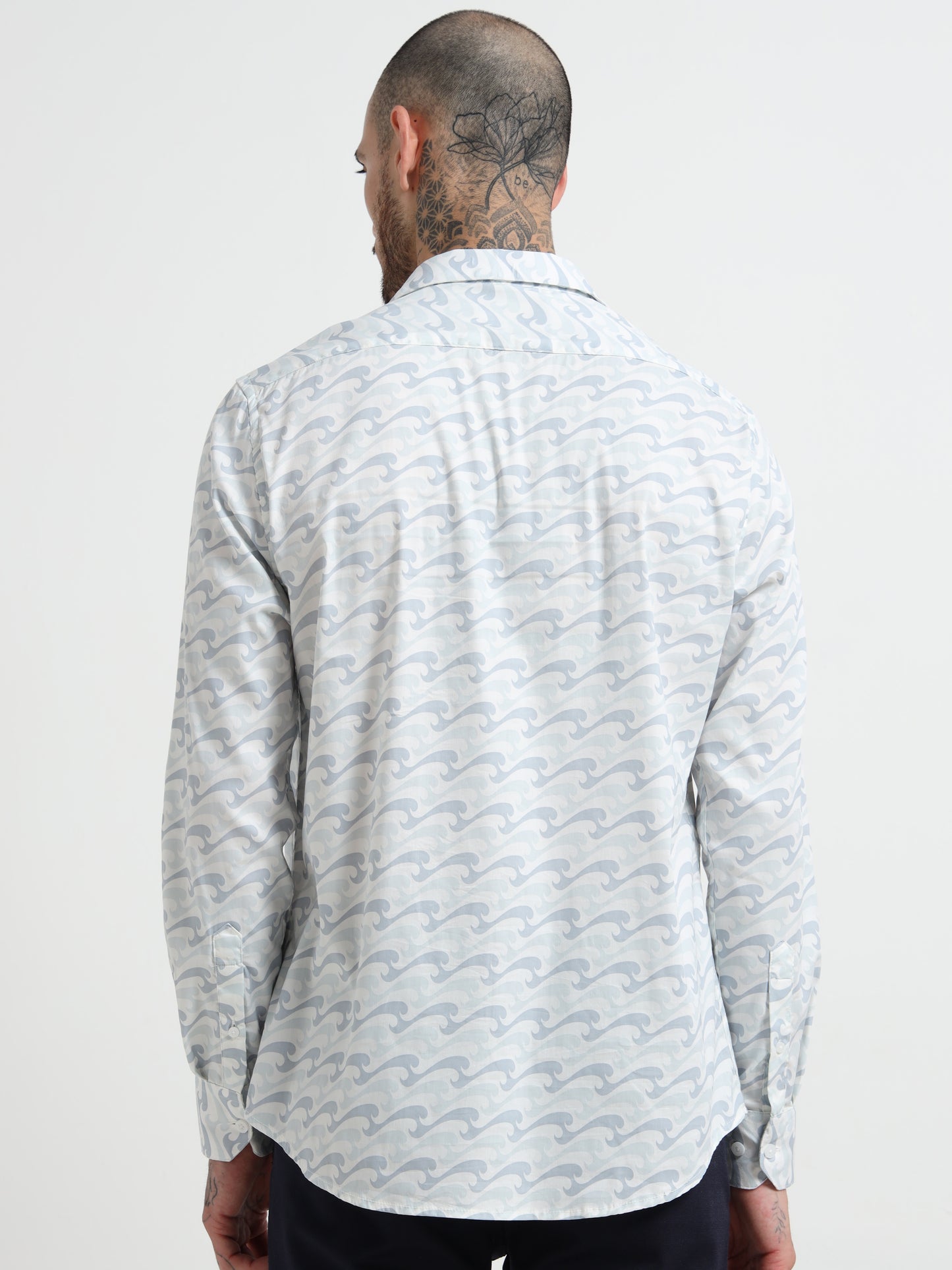 Wave Print Cotton Shirt
