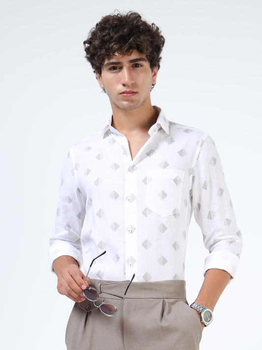 Pure Linen-Digital Printed Shirt