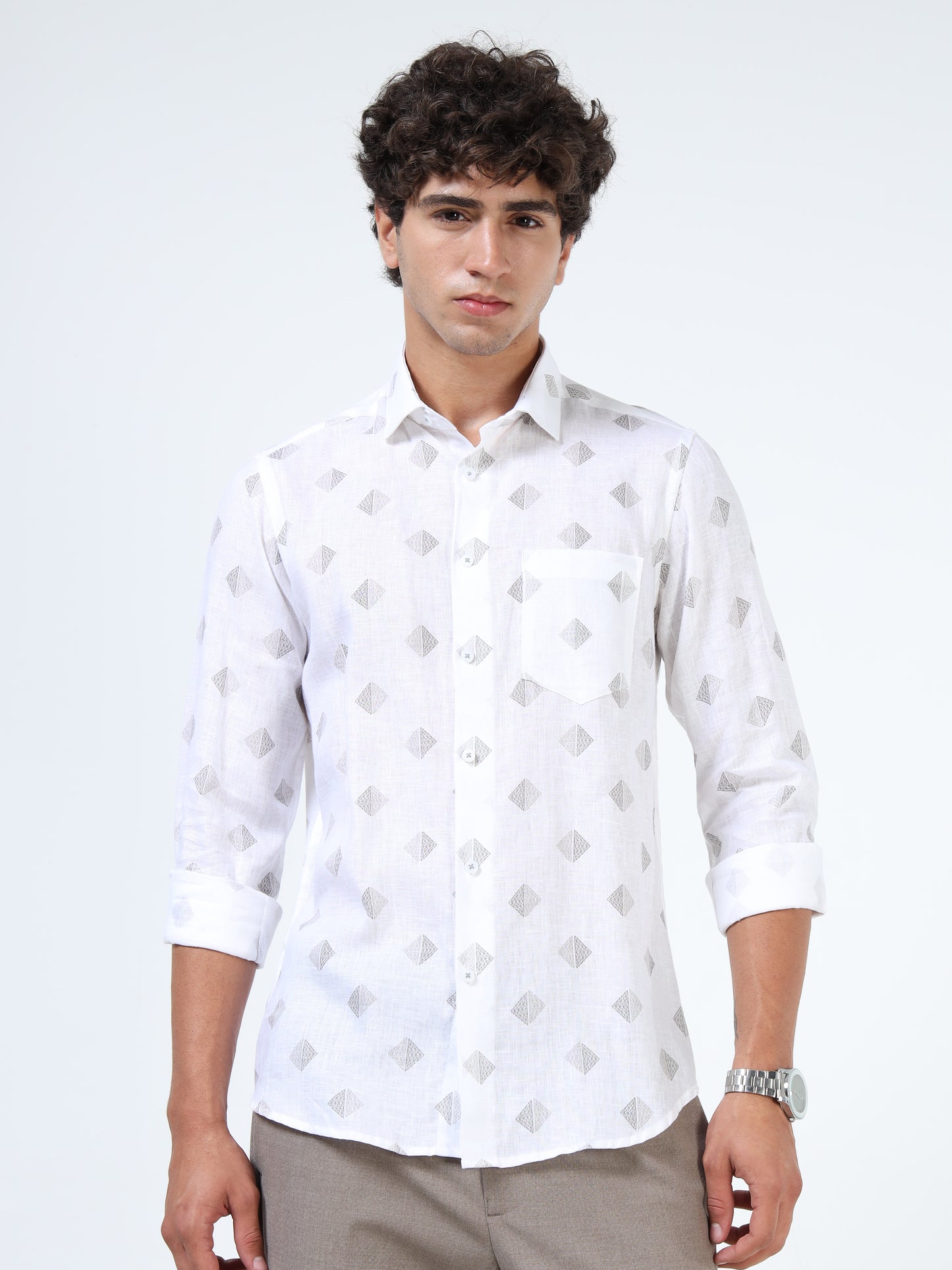 Pure Linen-Digital Printed Shirt