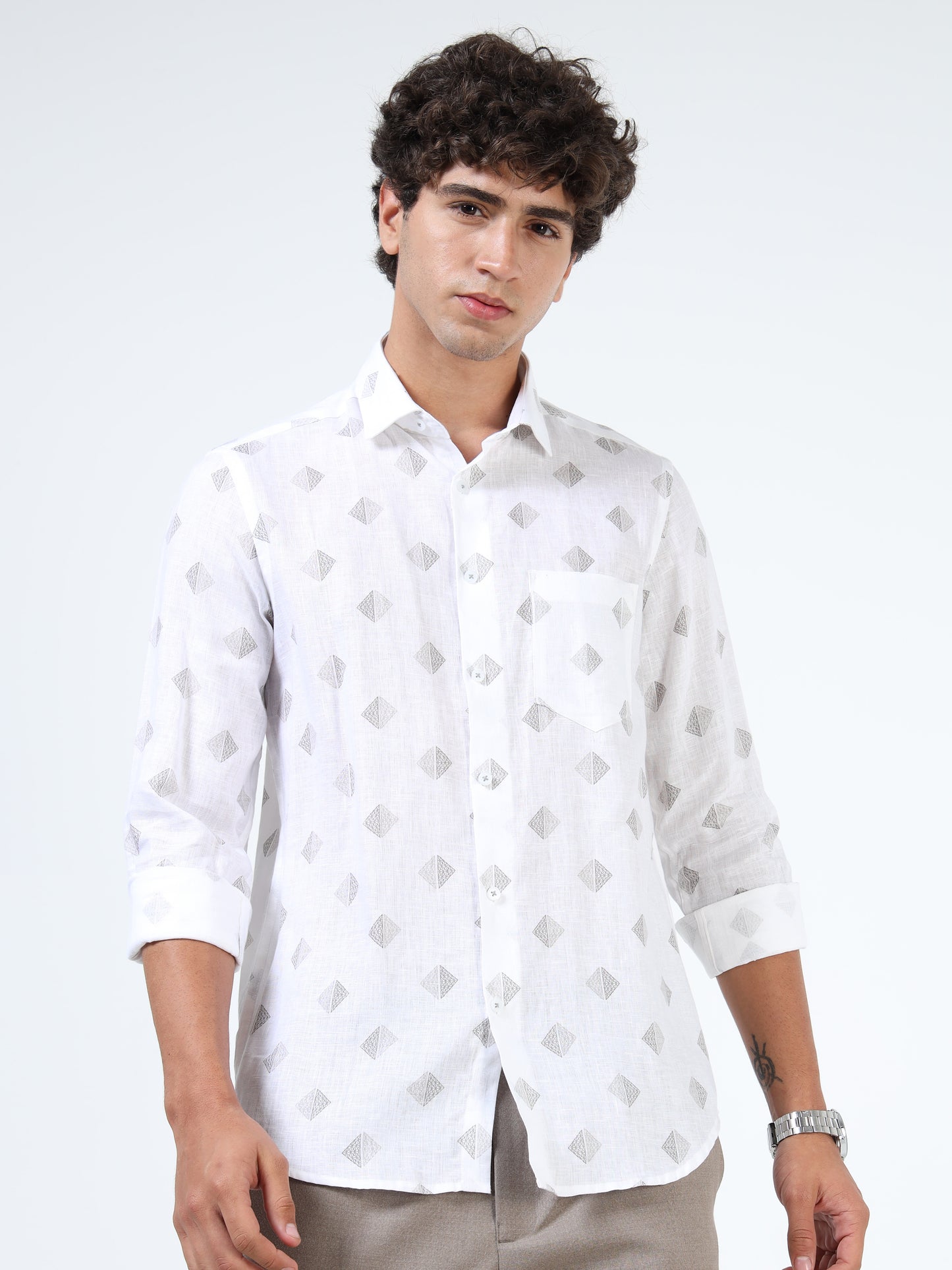 Pure Linen-Digital Printed Shirt