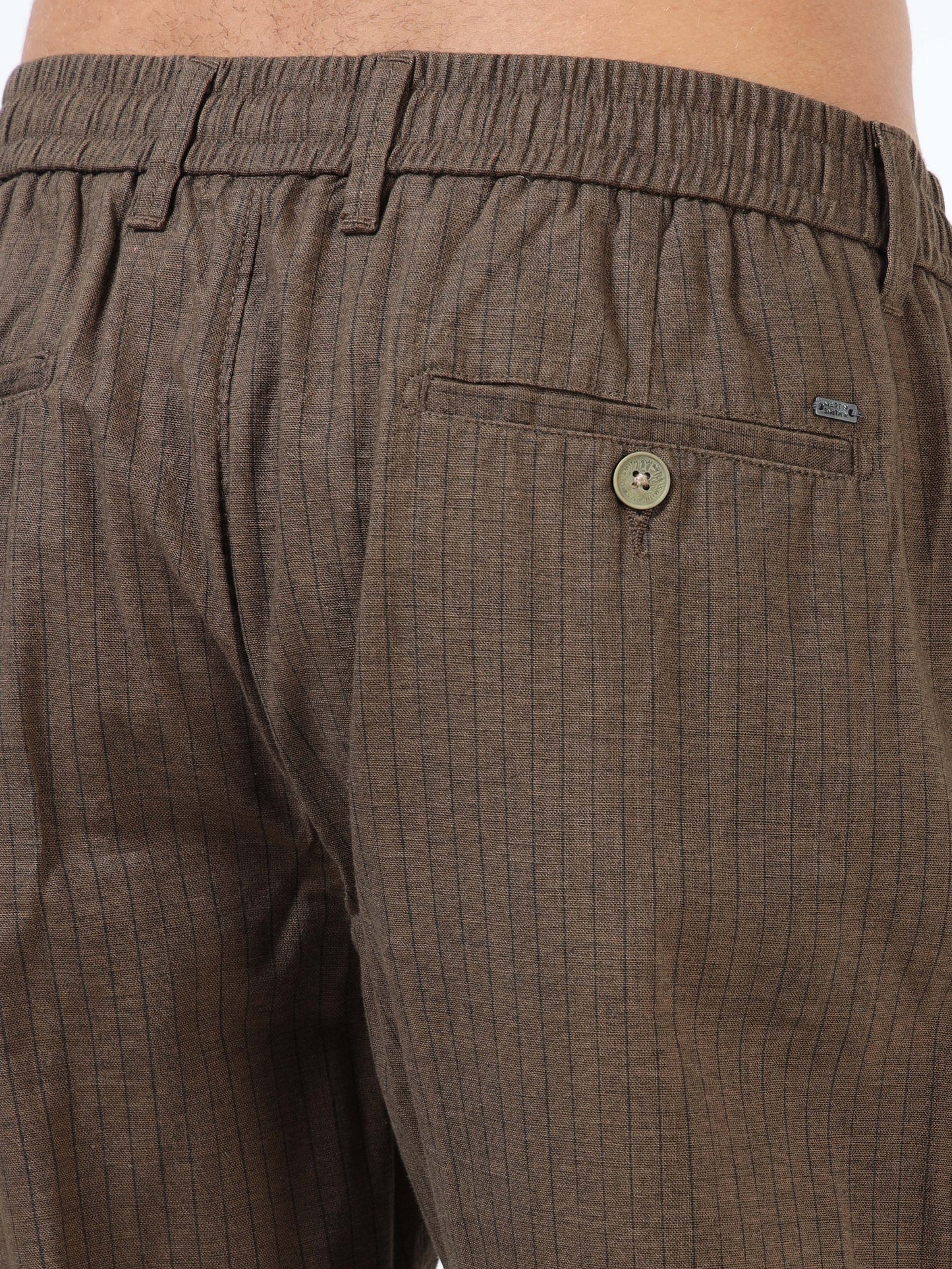 Pinstripe relaxed trousers